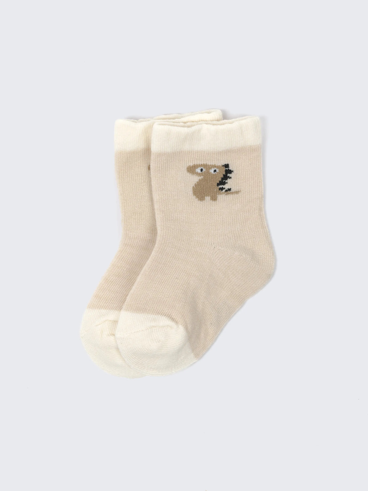 Dinosaur & Cartoon Baby Socks – 2 Pair Cotton Comfort Pack