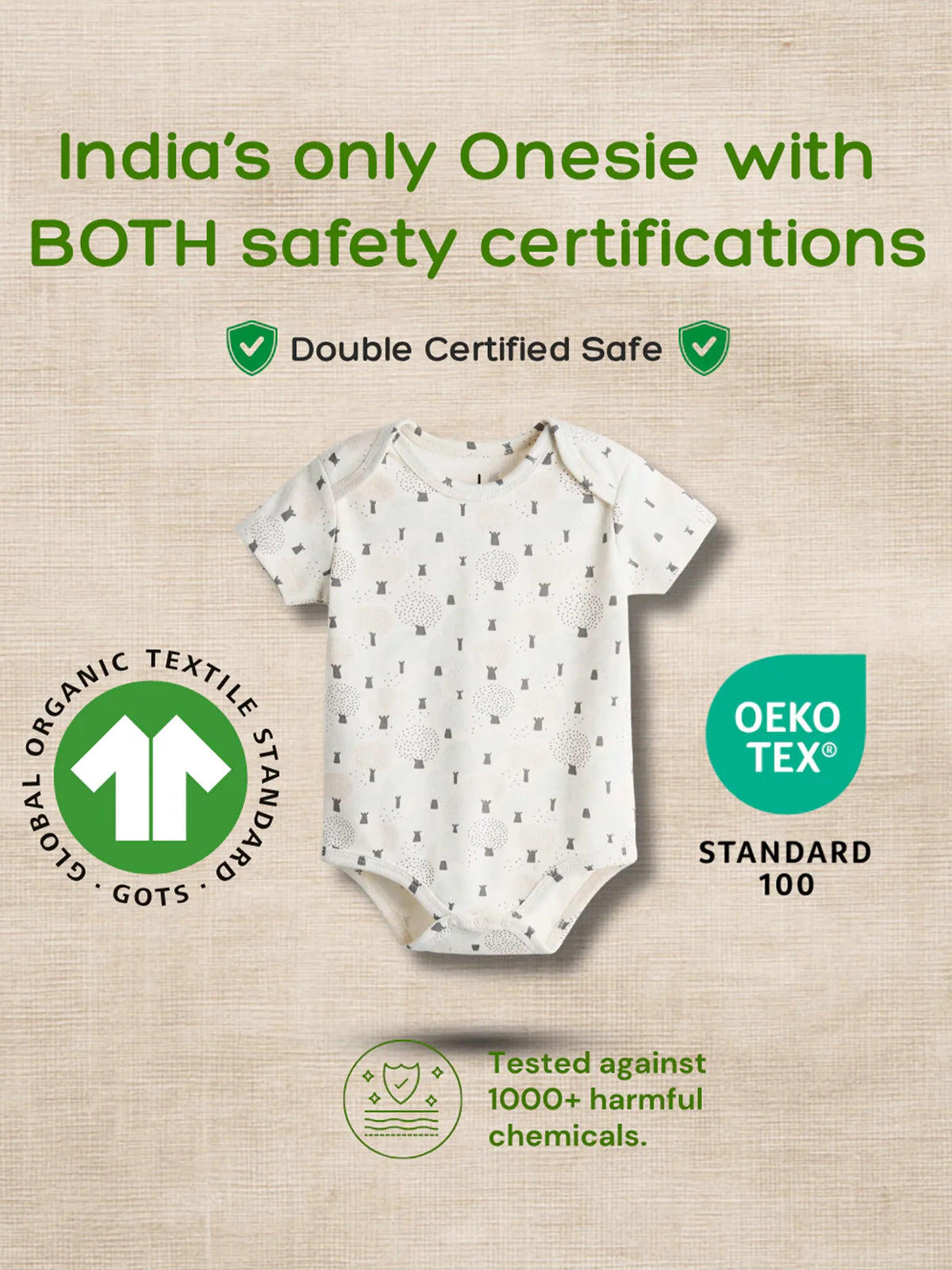 Organic Cotton Baby Printed Soft Bodysuit