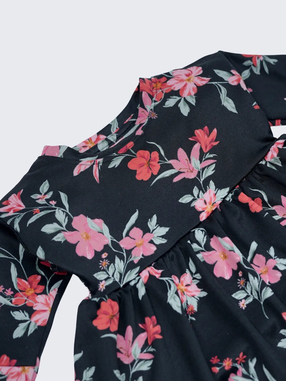 Floral Printed Full Sleeve Baby Girl Frock