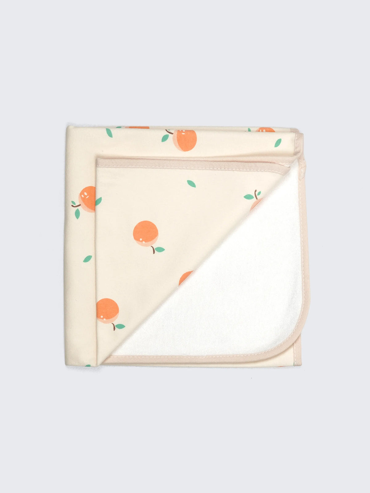 Orange Print Baby Diaper Changing Mat – Soft & Waterproof