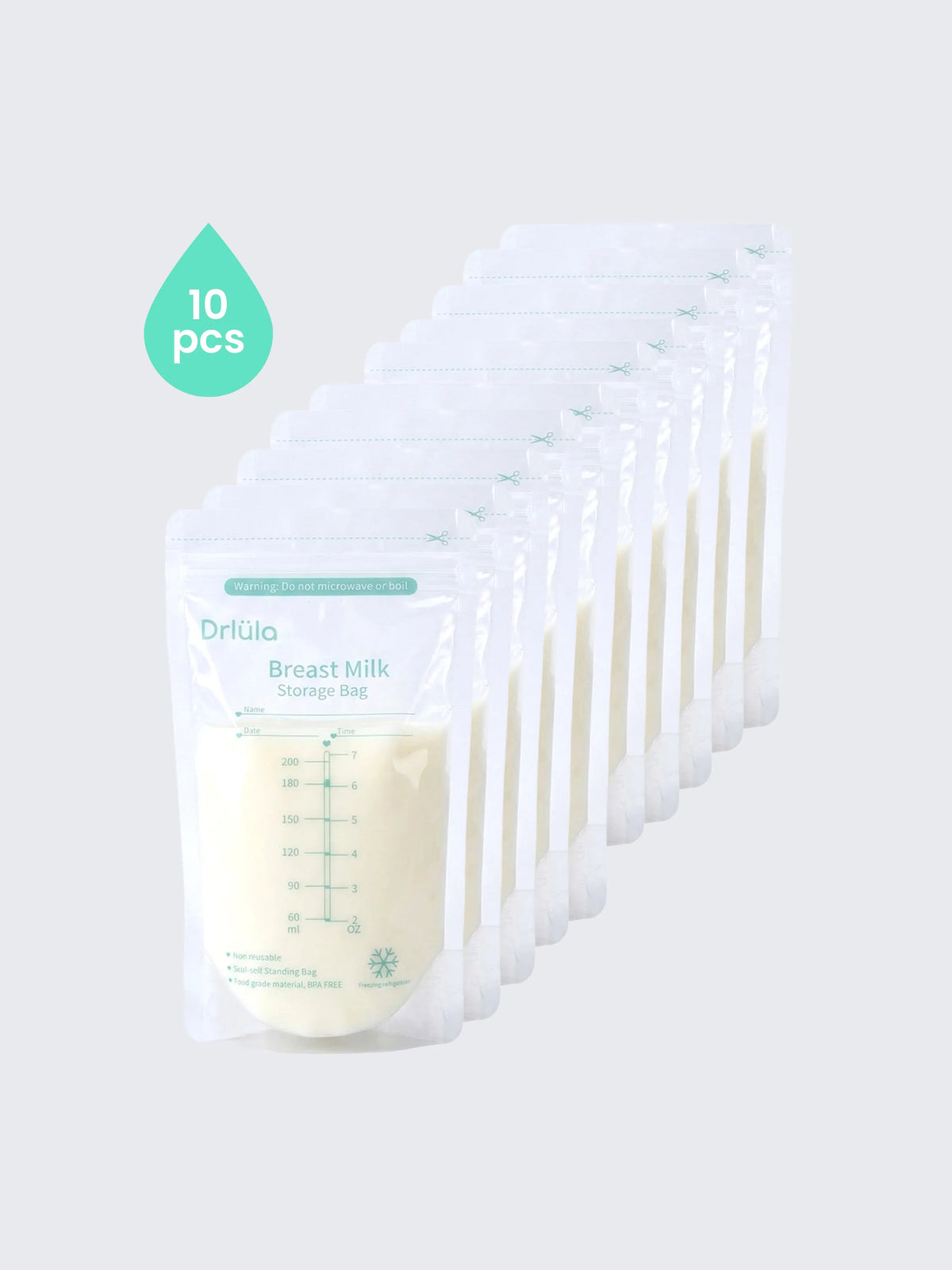 Breast Milk Storage Bags 200ml – BPA Free Breast Milk Storage Pouches (10 PCS)