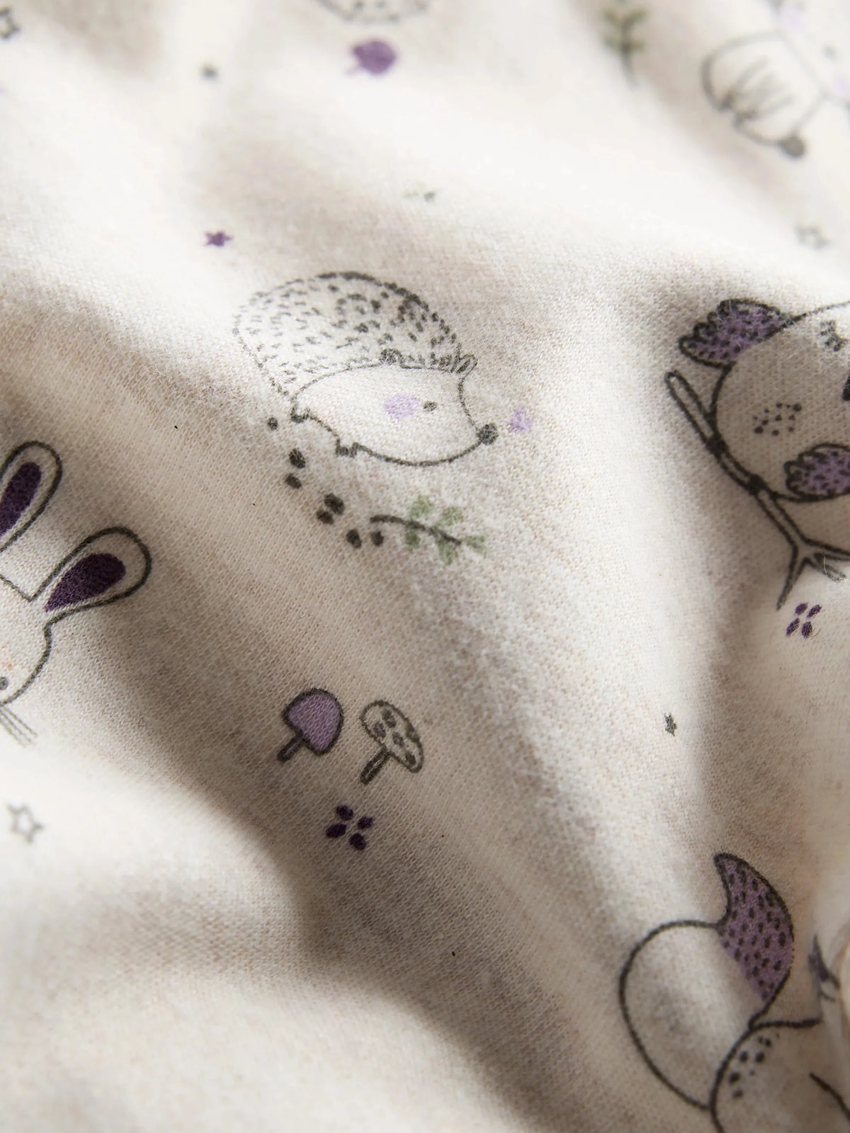 Organic Cotton Baby Full Sleeve Zip Romper with Cute Animal Print