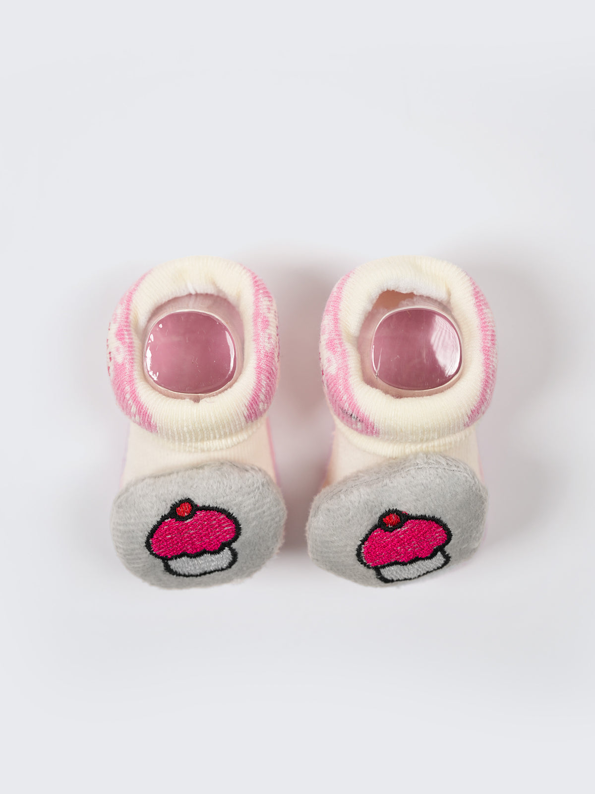 Baby Plush Rattle Socks Cupcake & Cat Design