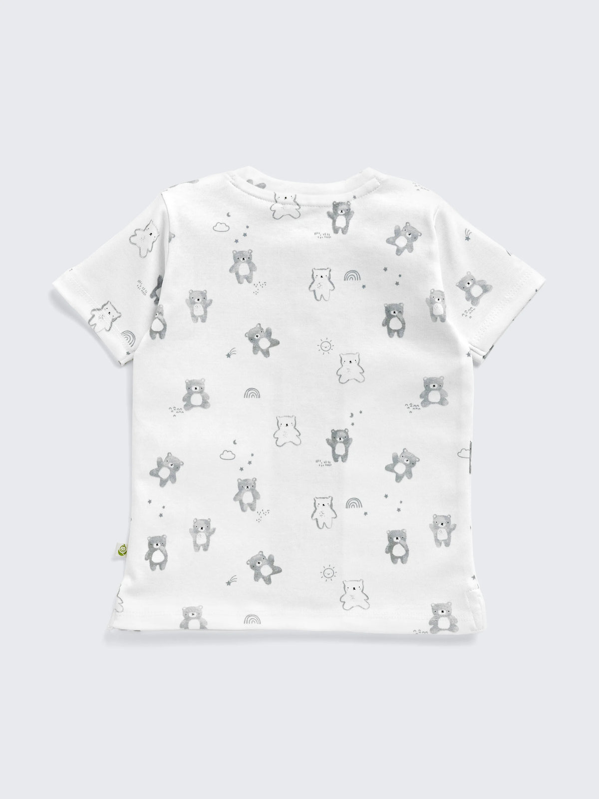 Newborn Teddy Print Henley Tee
