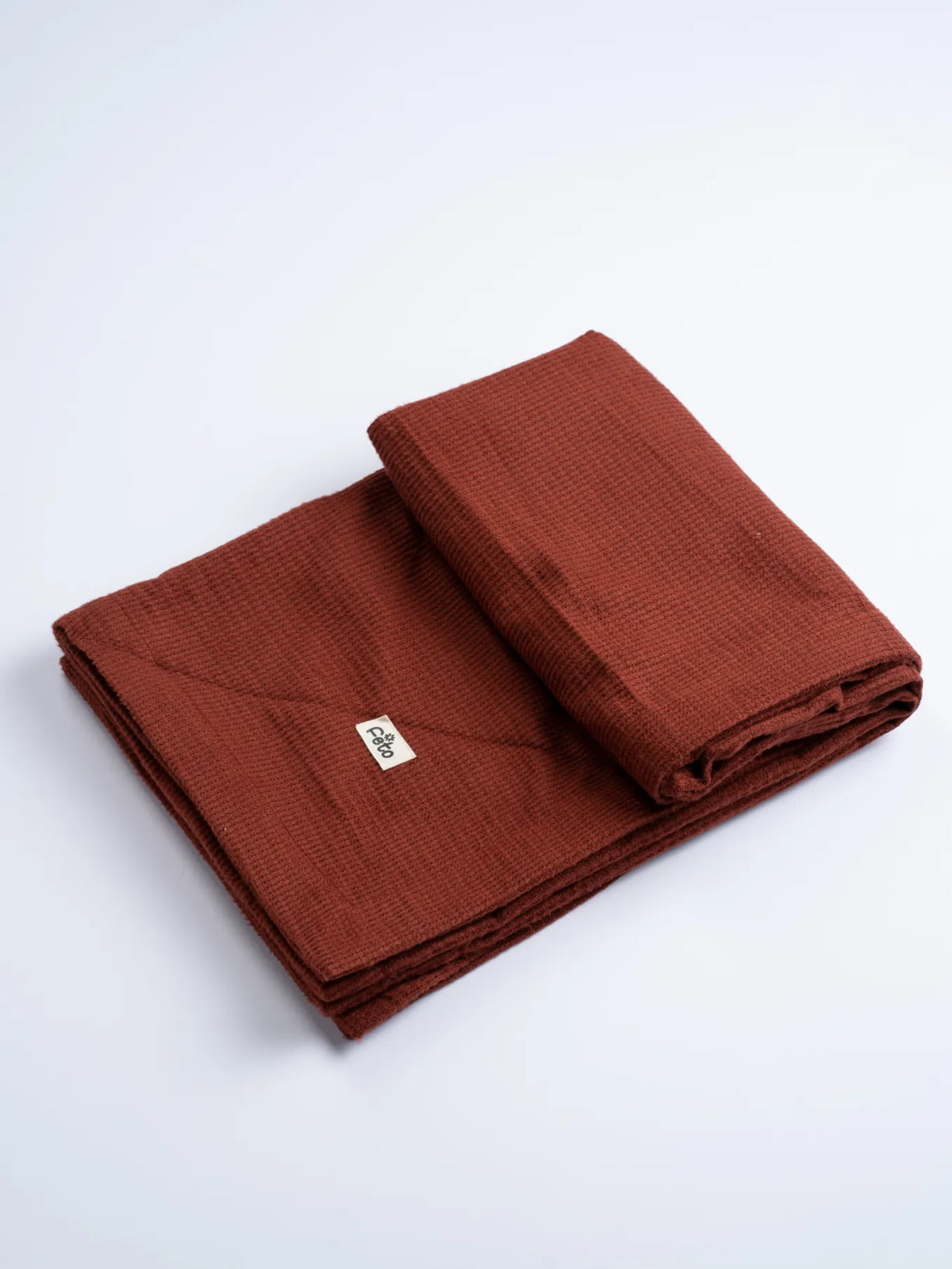 BABY WAFFLE BLANKET 2 LAYER - MAROON BLUE MOON