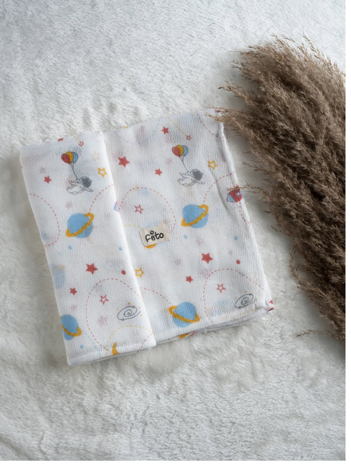 COTTON MUSLIN SWADLE WRAP - FLY ROCKET