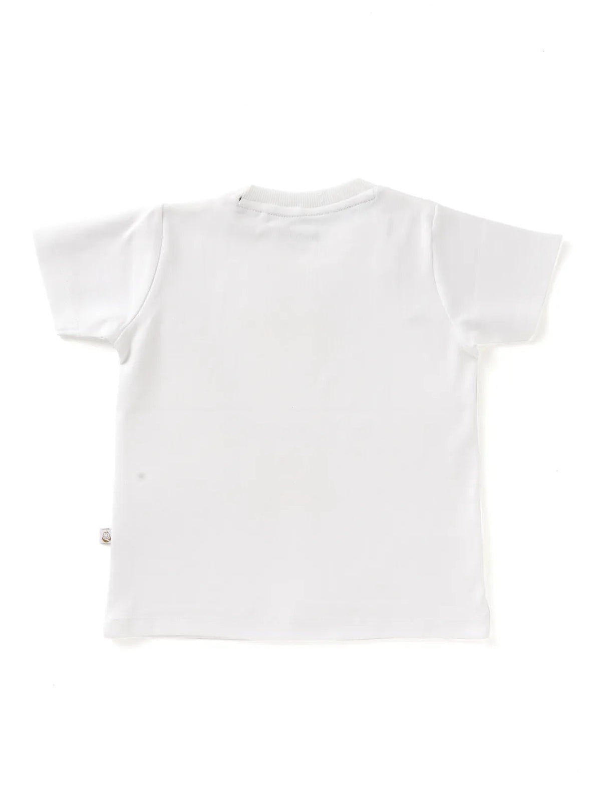 Half sleeve white boys graphic tee for baby