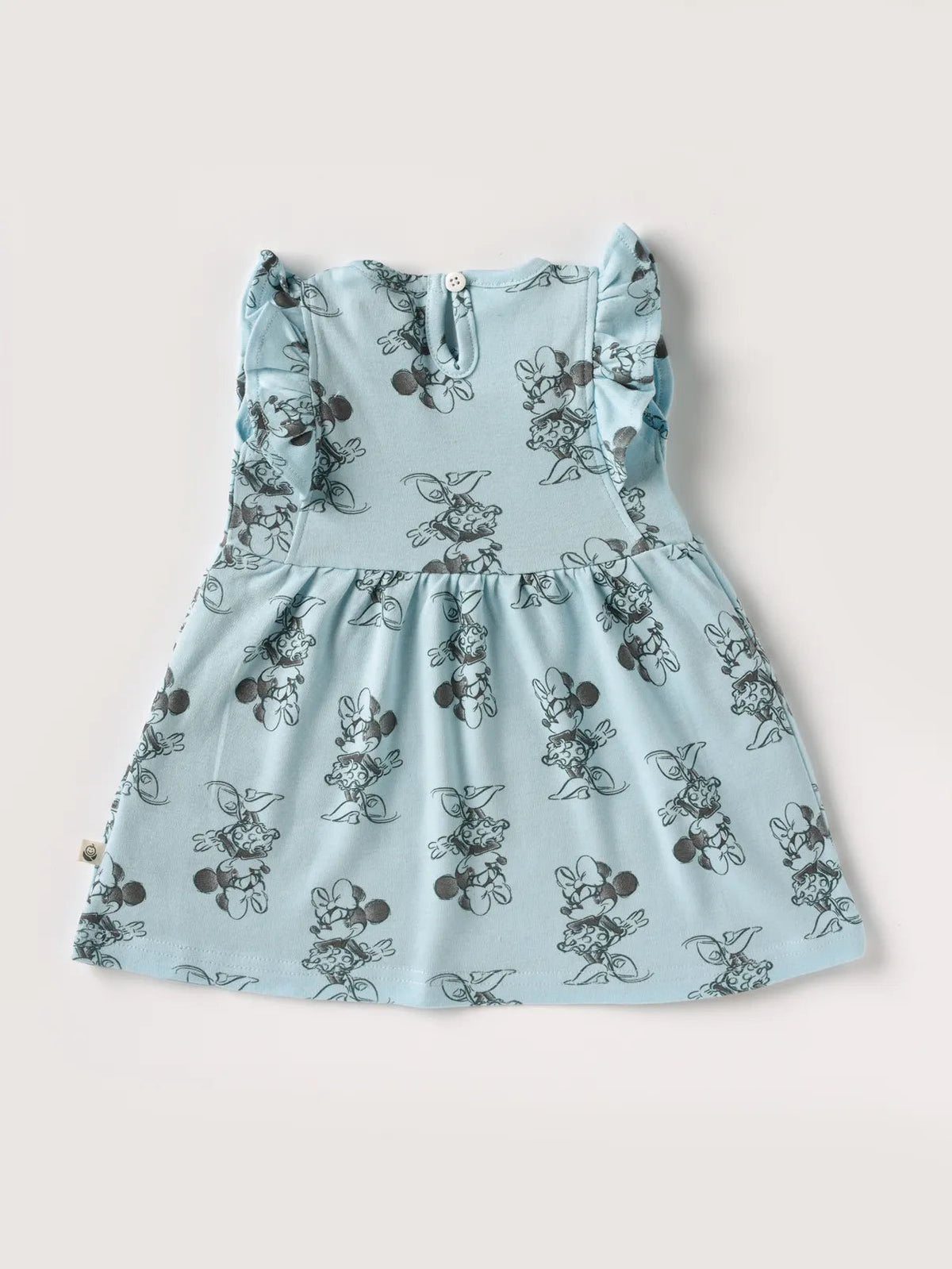 Sleeveless cyan frock for baby girls