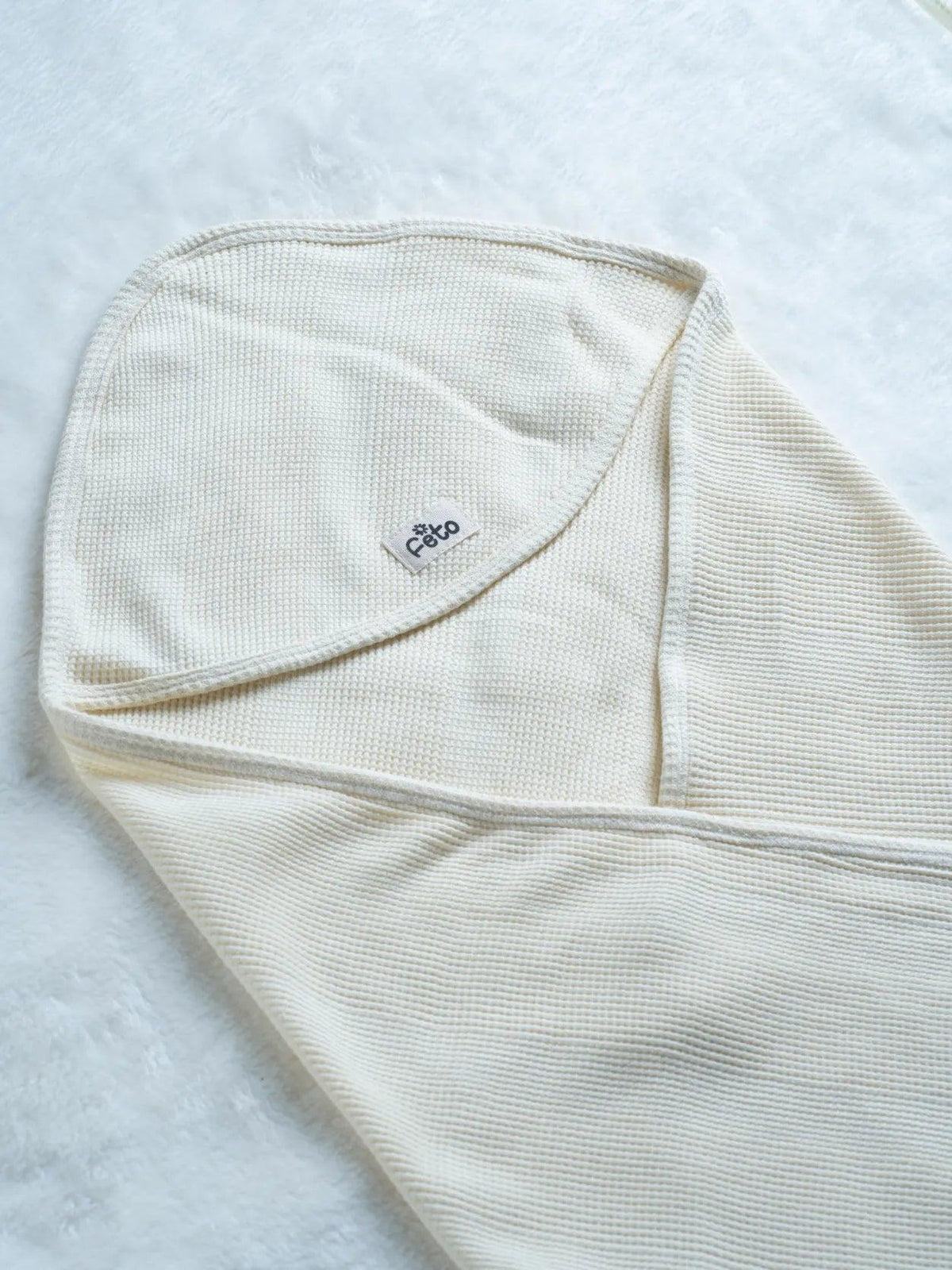BABY WAFFLE HOODED TOWEL