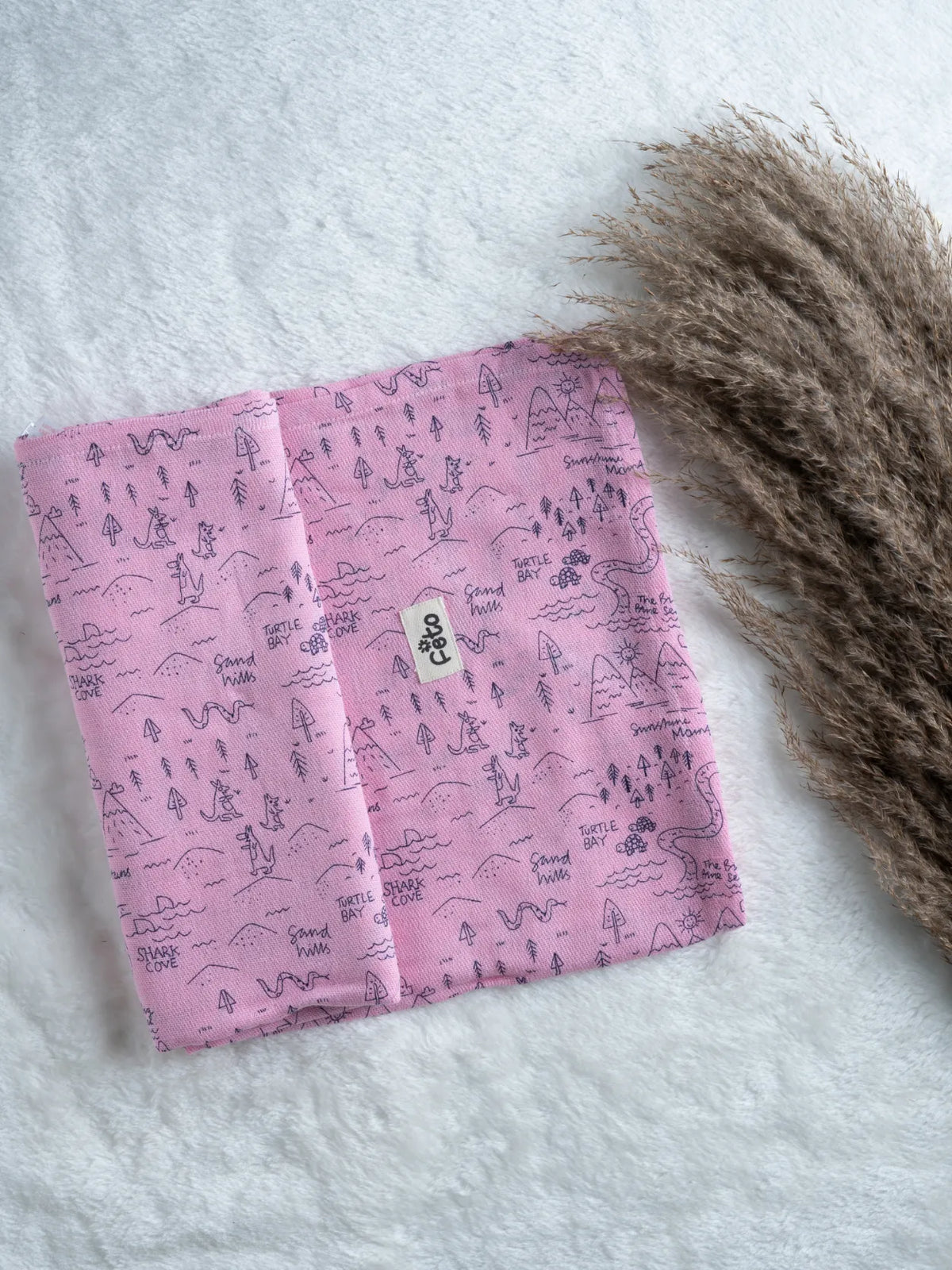 COTTON MUSLIN SWADLE WRAP - SAND HILLS PINK
