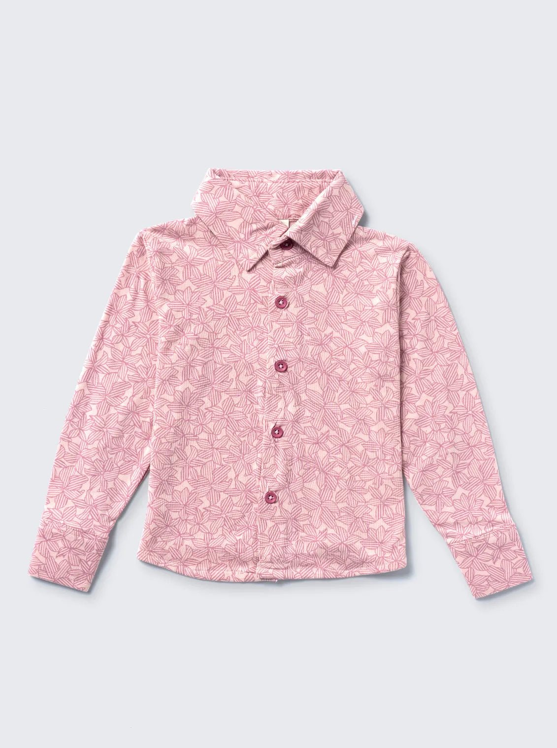 Pink Petal Printed Comfy Co-ord Set for Girls