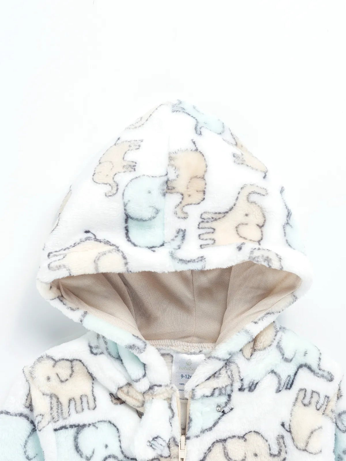 Full sleeve White & cream winter wear sleepsuit for baby boys & girls