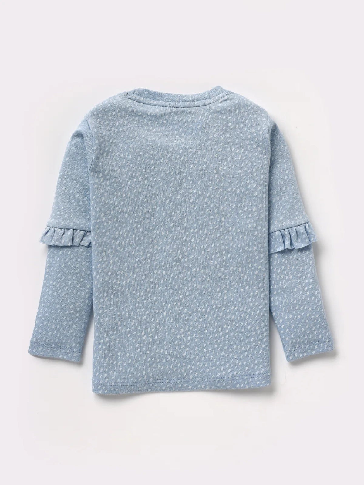 Full sleeve blue frill set for baby girl