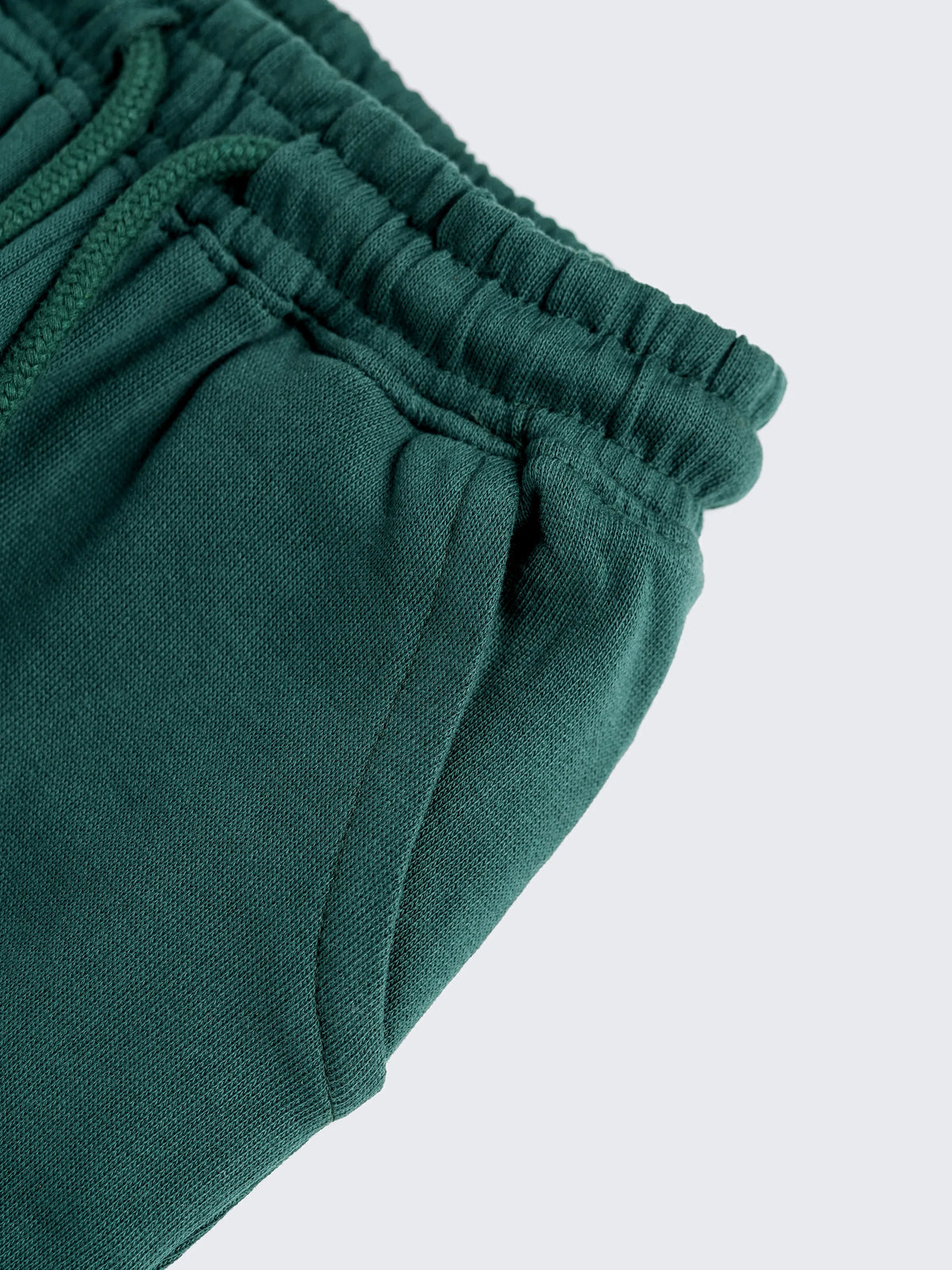 Boys Dark Green Solid Jogger Pants