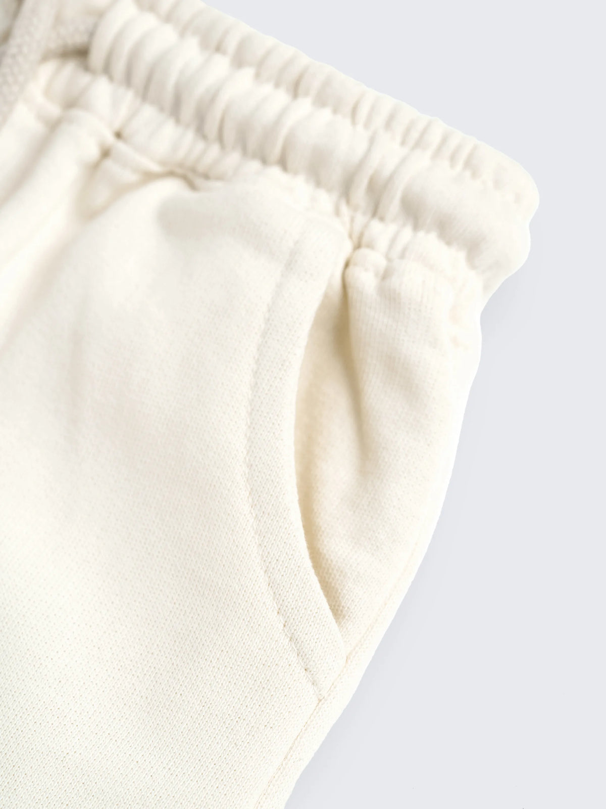 Solid Cargo Jogger Pants - Cream White