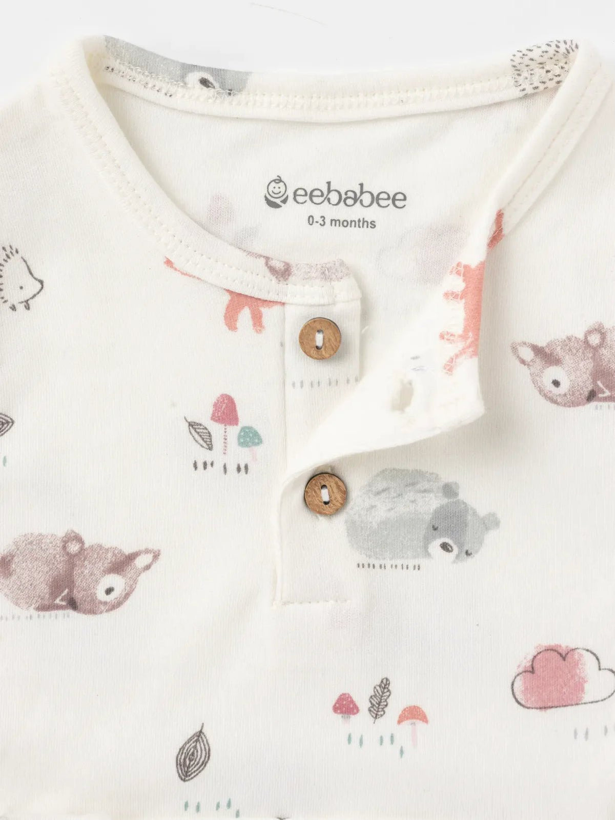Sleeveless graphic pattern in soft pink dungaree for baby