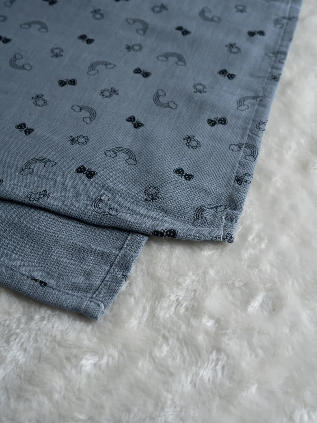 COTTON MUSLIN SWADLE WRAP - BUTTERFLY RAINBOW