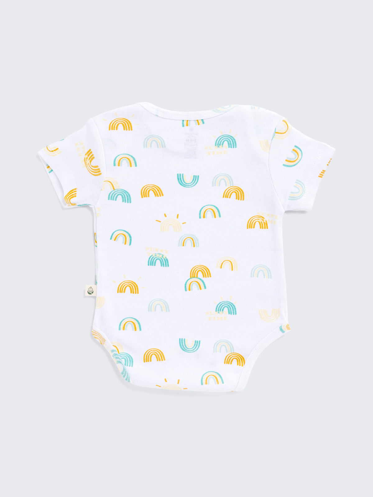 Sunny Rainbow Print Bodysuit & Shorts Summer Set for Baby