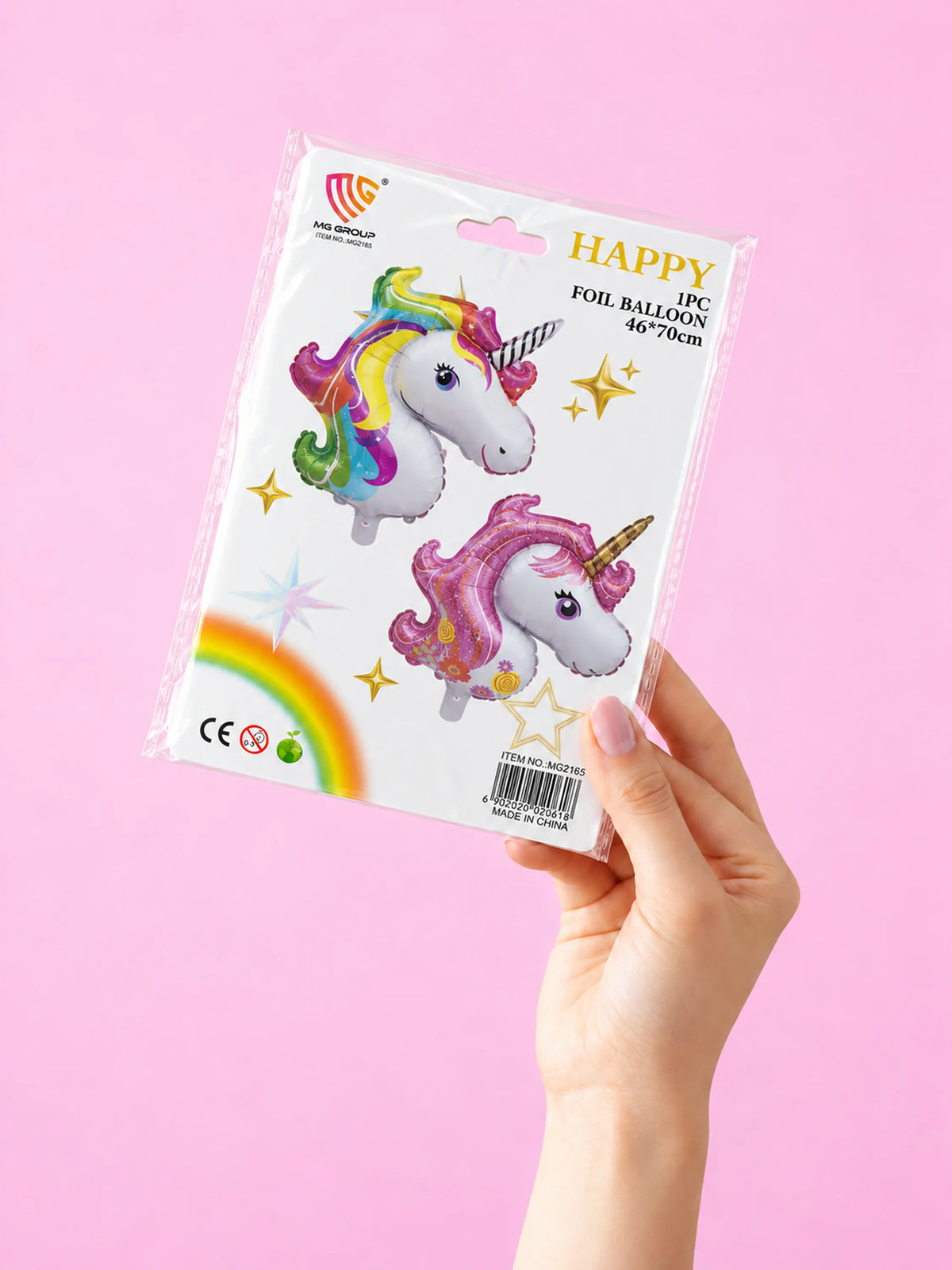 Rainbow Unicorn Foil Balloon