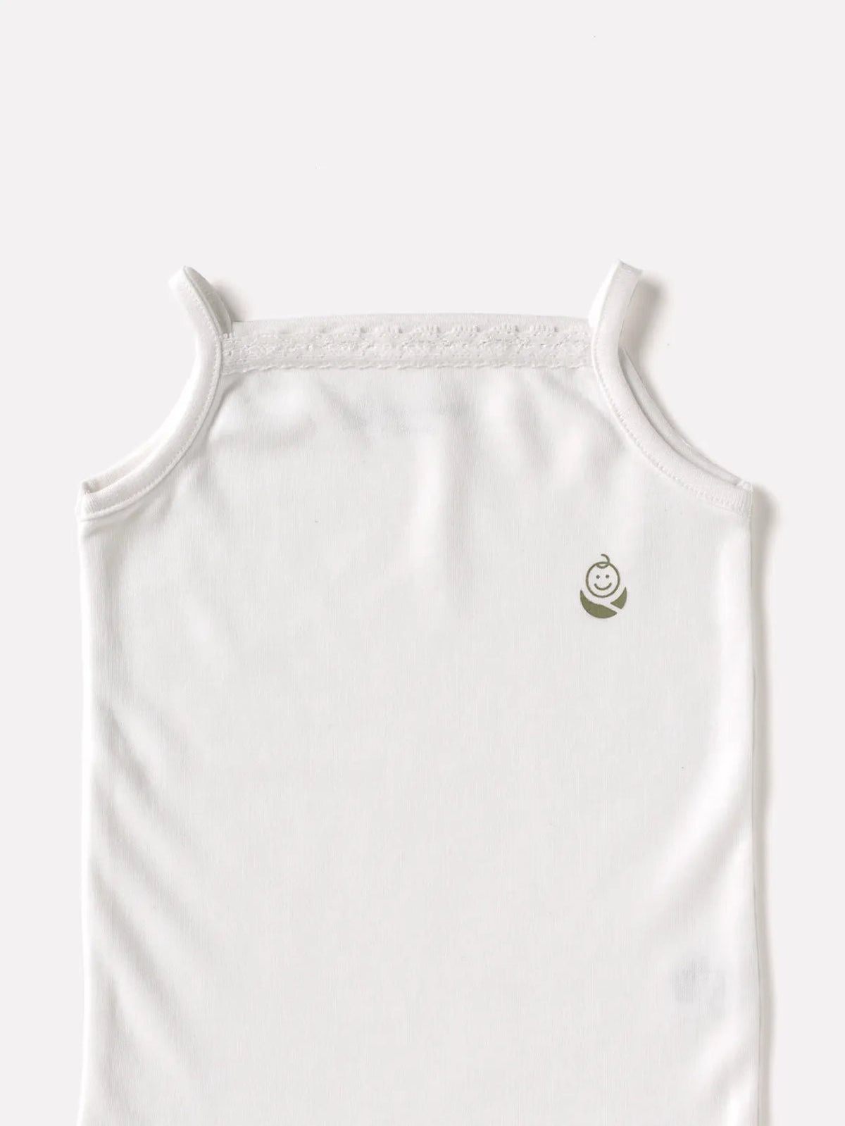 Sleeveless white camisole combo for baby