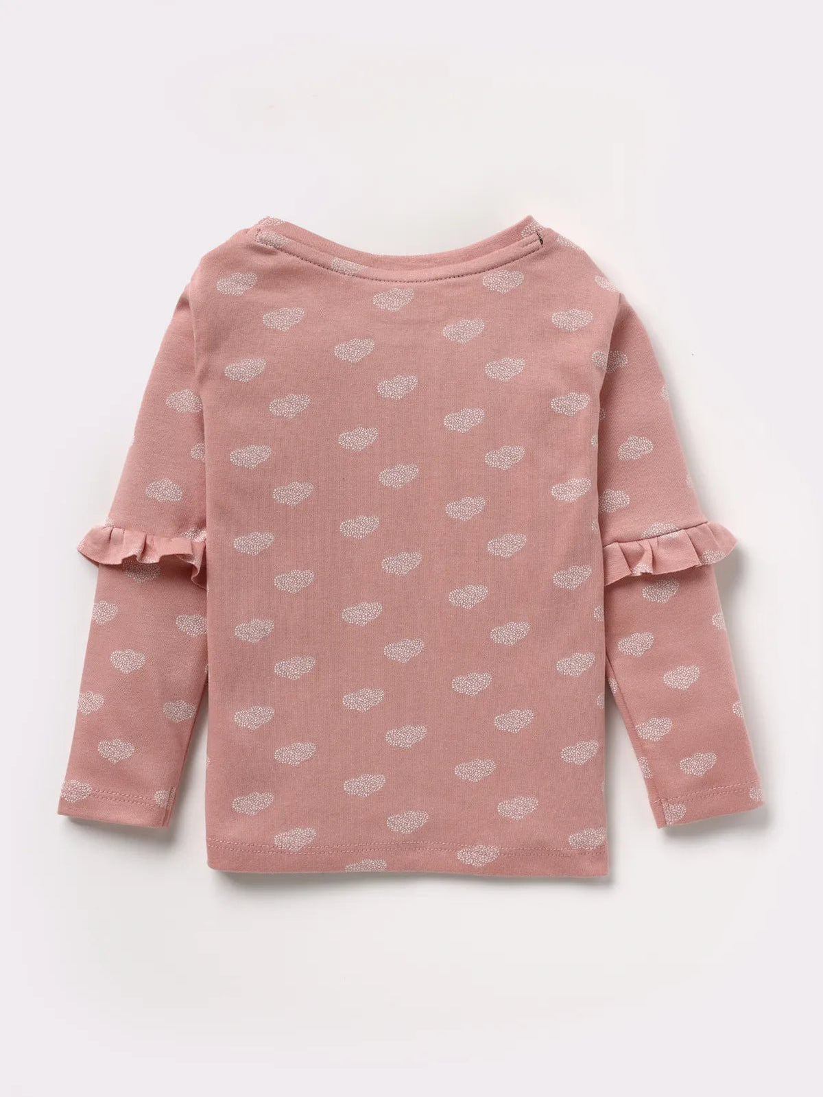 Full sleeve pink frill set for baby girl