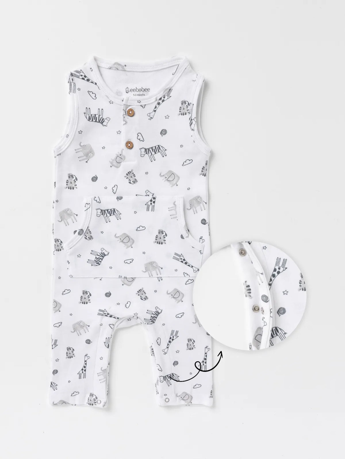 SOFT COTTON DUNGAREE SLEEVELESS