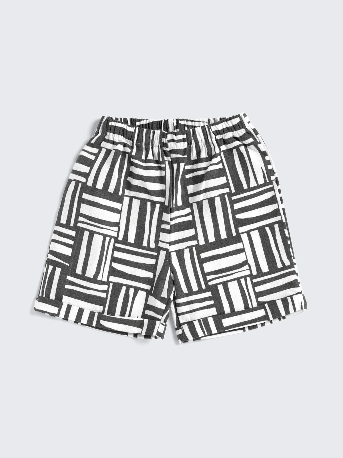 Monochrome Grid Cotton boys Co-ord Set