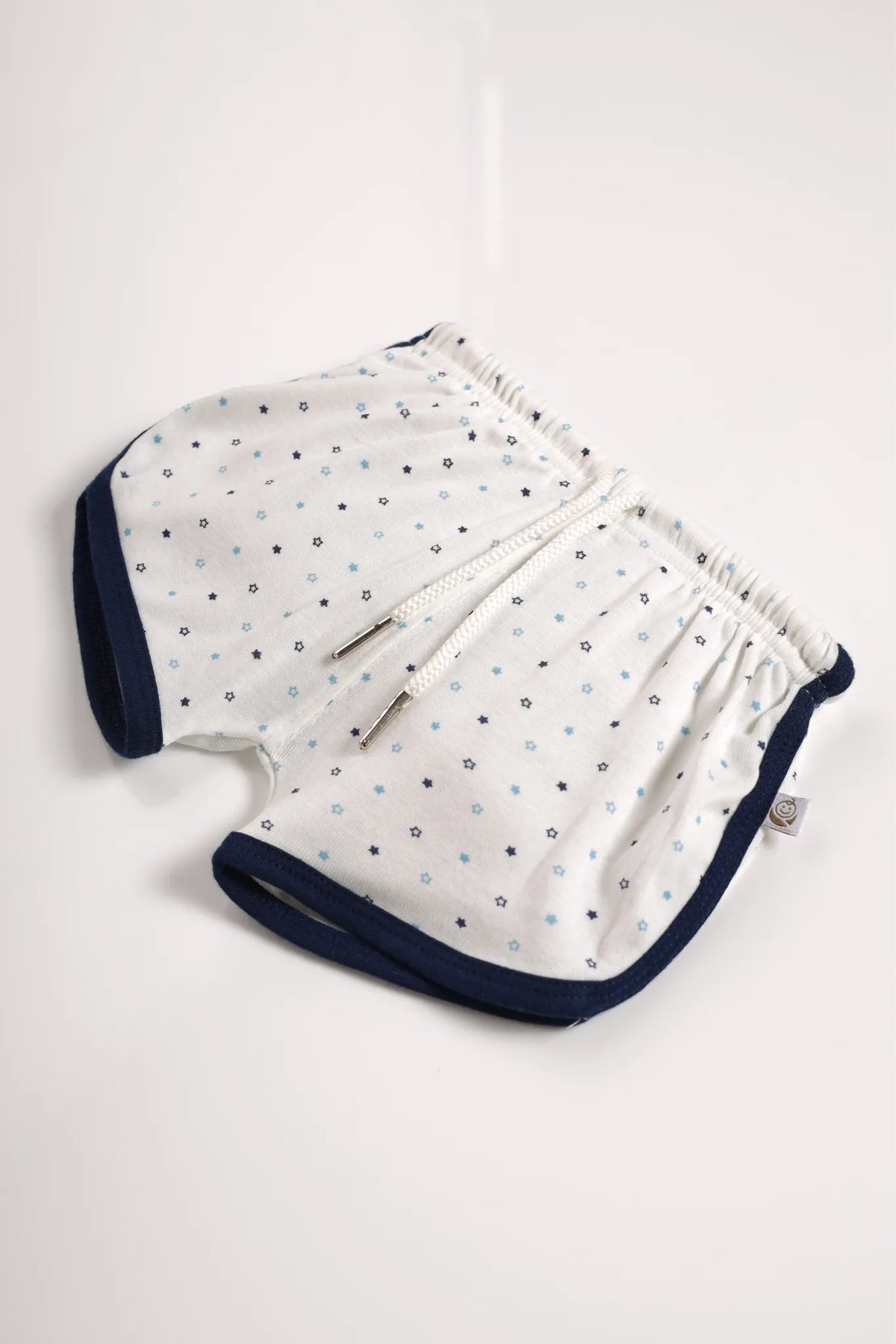 Sleeveless black border with star pattern jabla set for baby