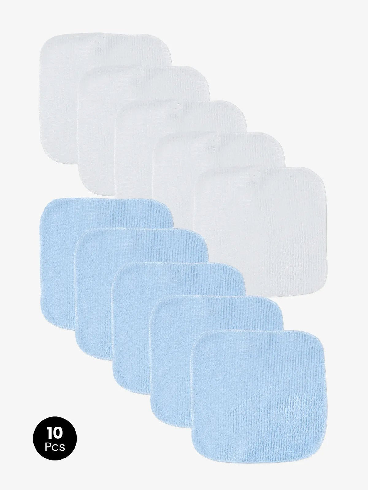 Blue & white washcloth combo for baby boys & girls