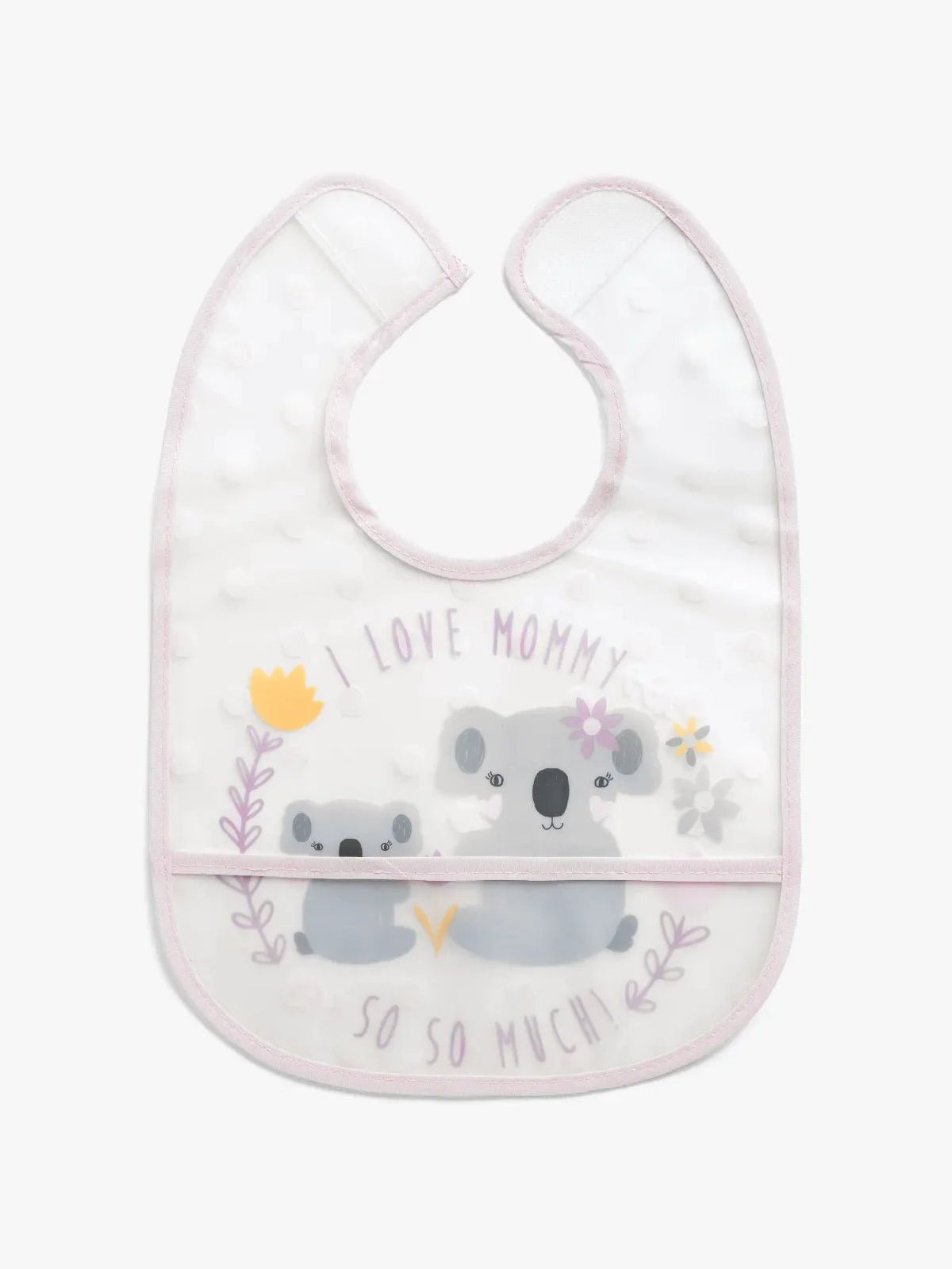 Orange & grey pattern with pink border Baby bibs combo for baby boys & girls