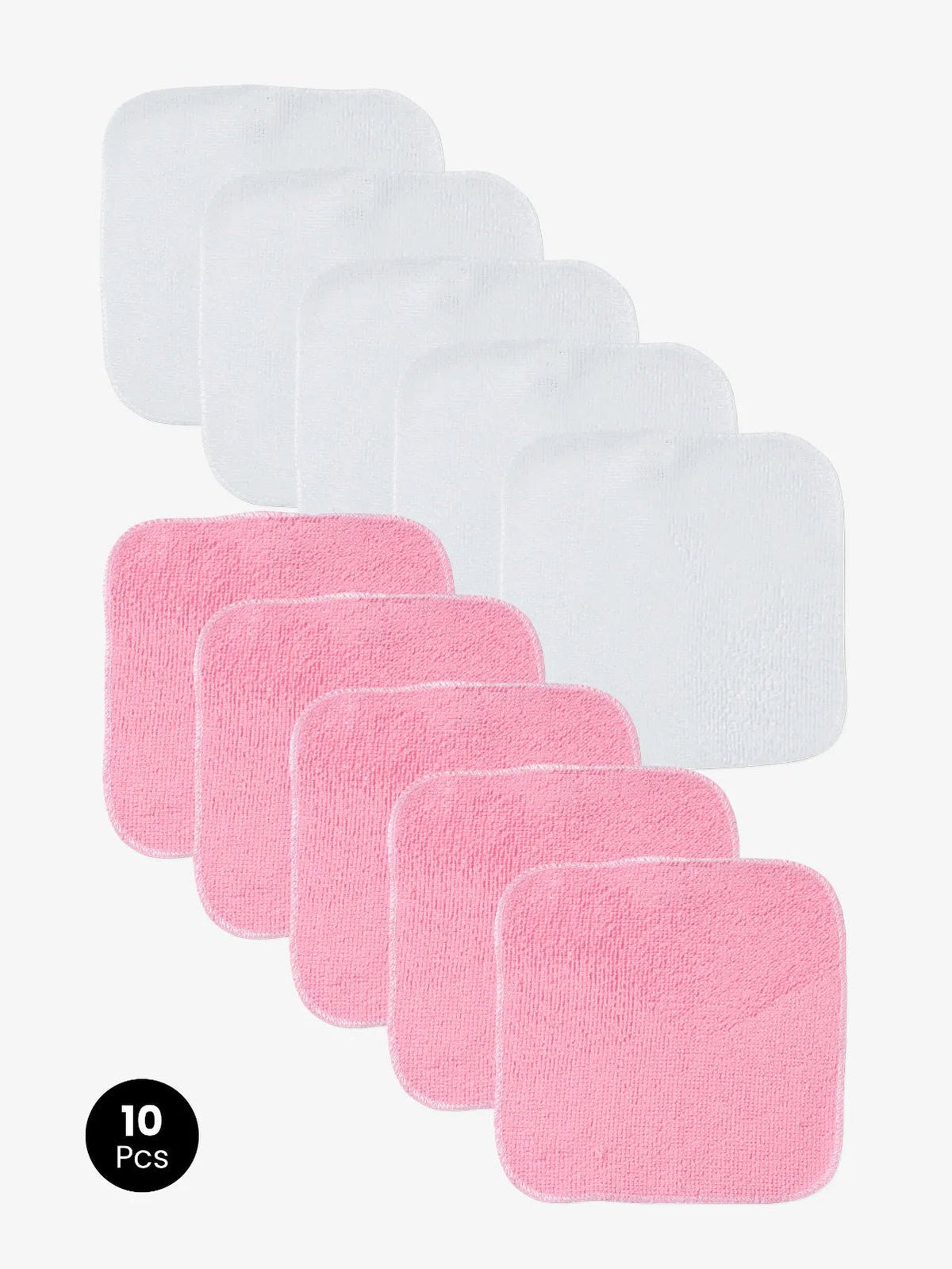 White & pink washcloth combo for baby boys & girls