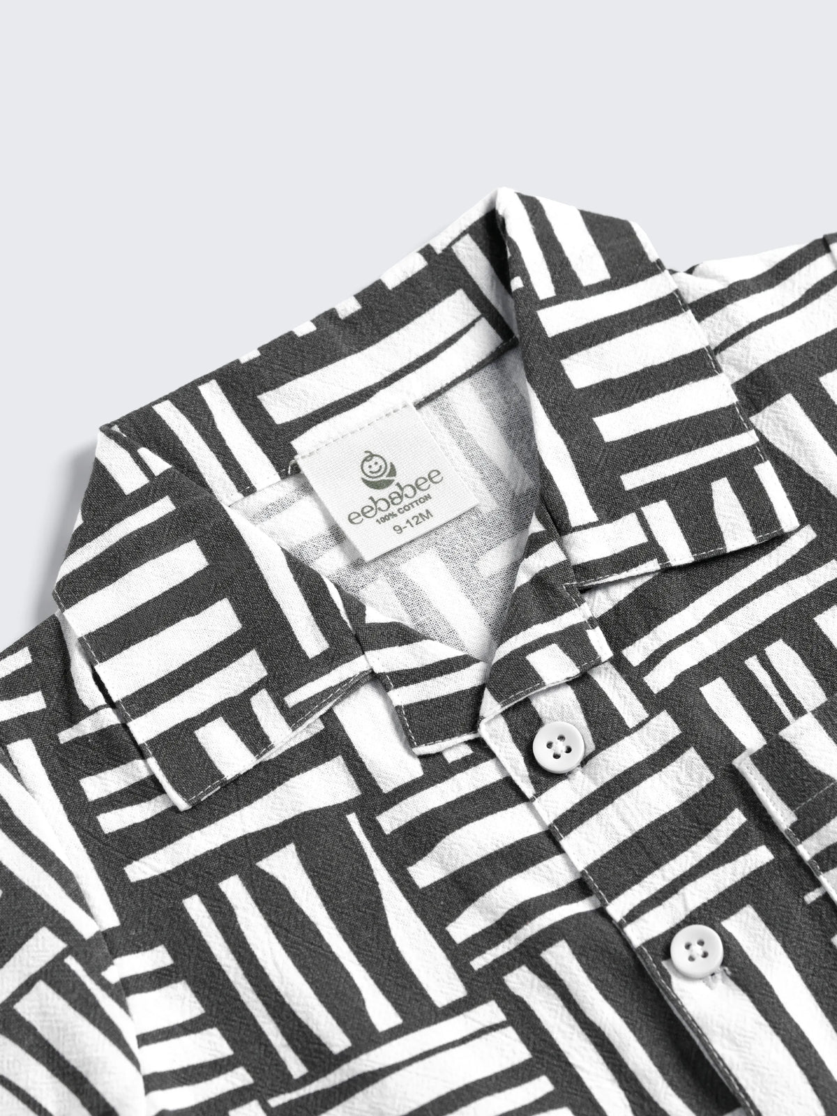 Monochrome Grid Cotton boys Co-ord Set