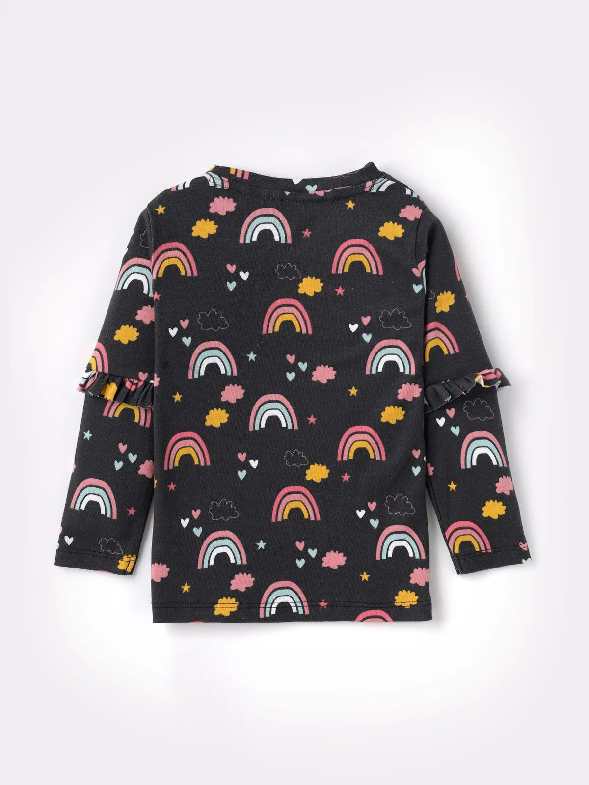 Full sleeve black frill set for baby girl
