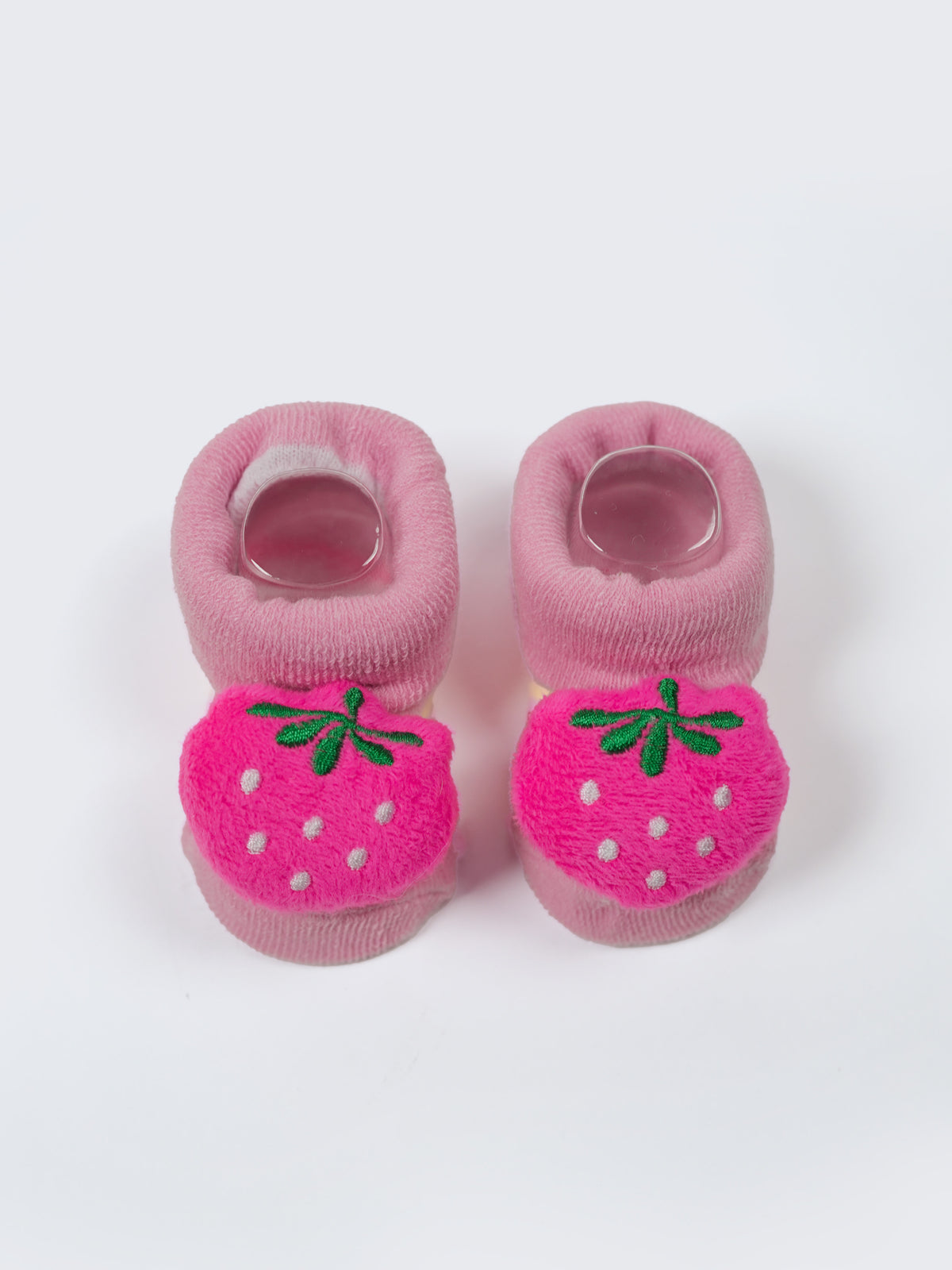 Baby Plush Rattle Socks Strawberry & Cat Design