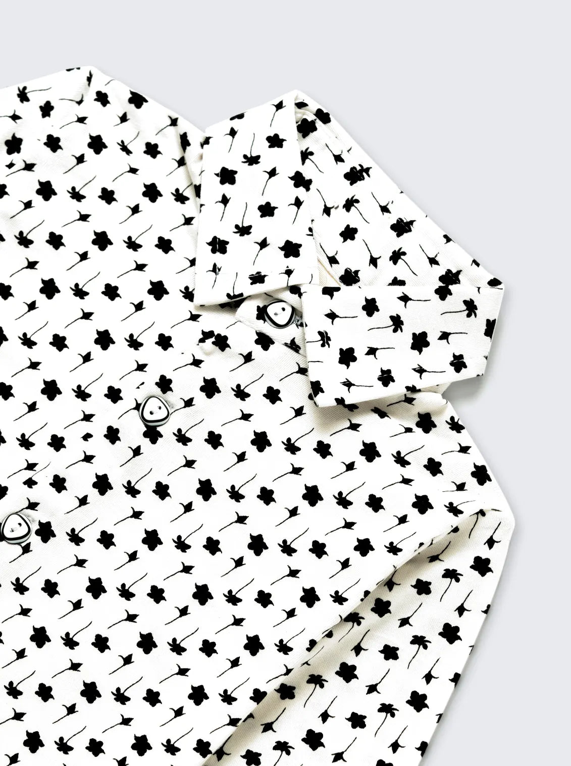Girls Black Floral Print Co-ord Comfy Set