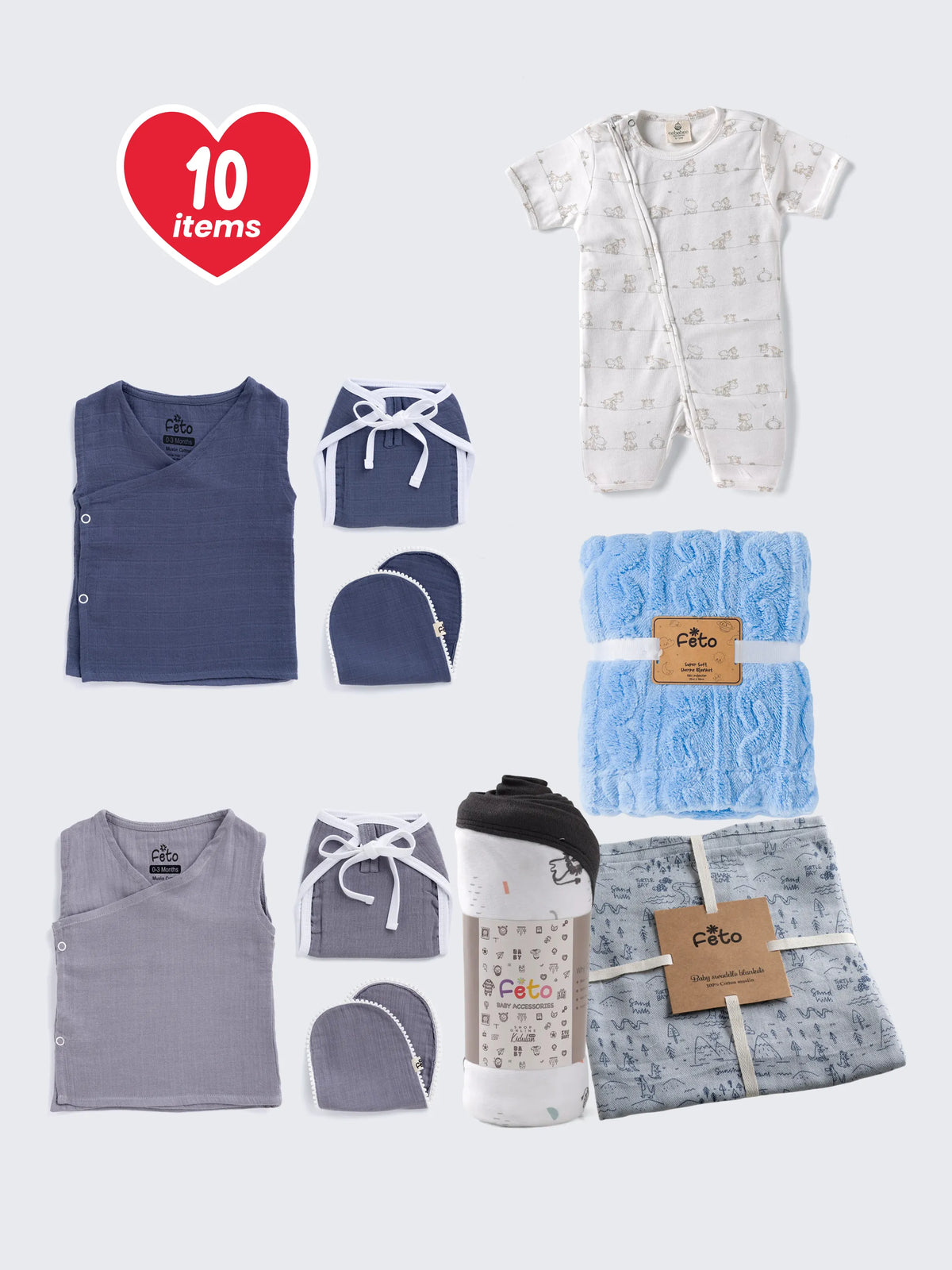 Baby Boy/Girl Everyday Comfort Combo – 5 Pieces