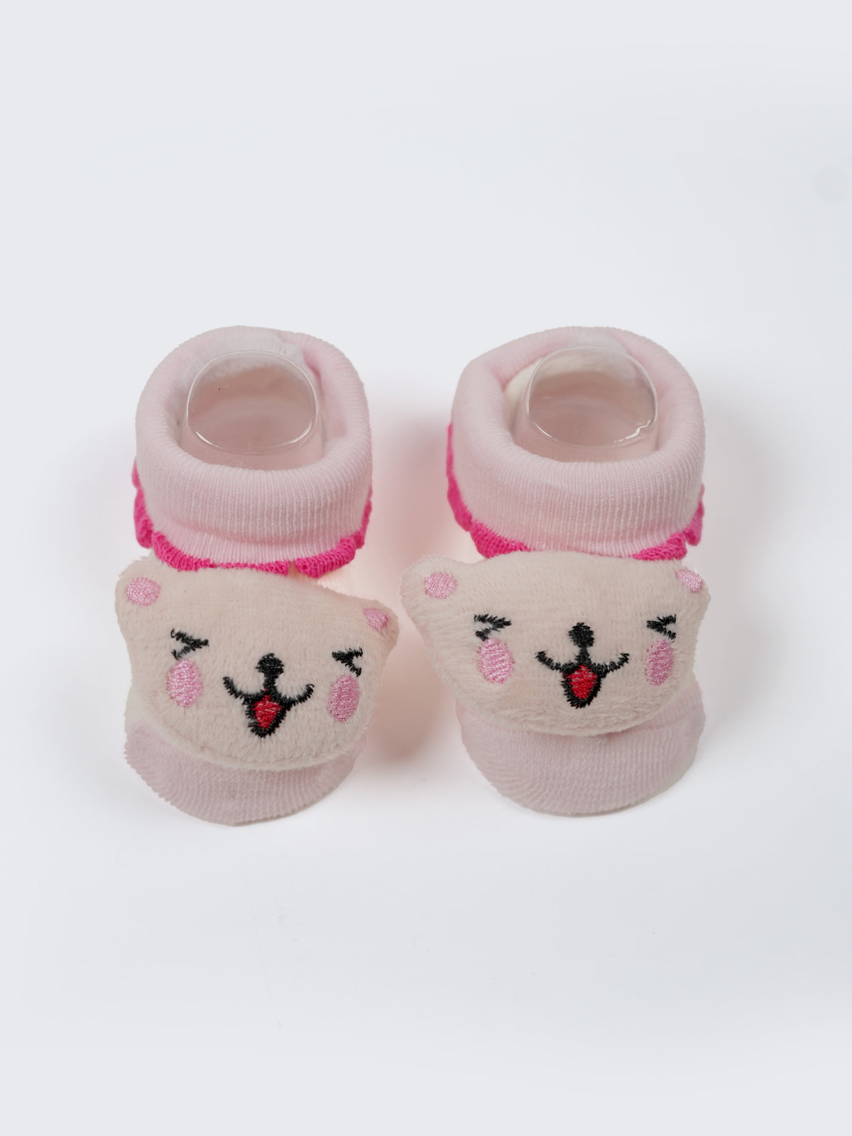 Baby Plush Rattle Socks Teddy Bear Design