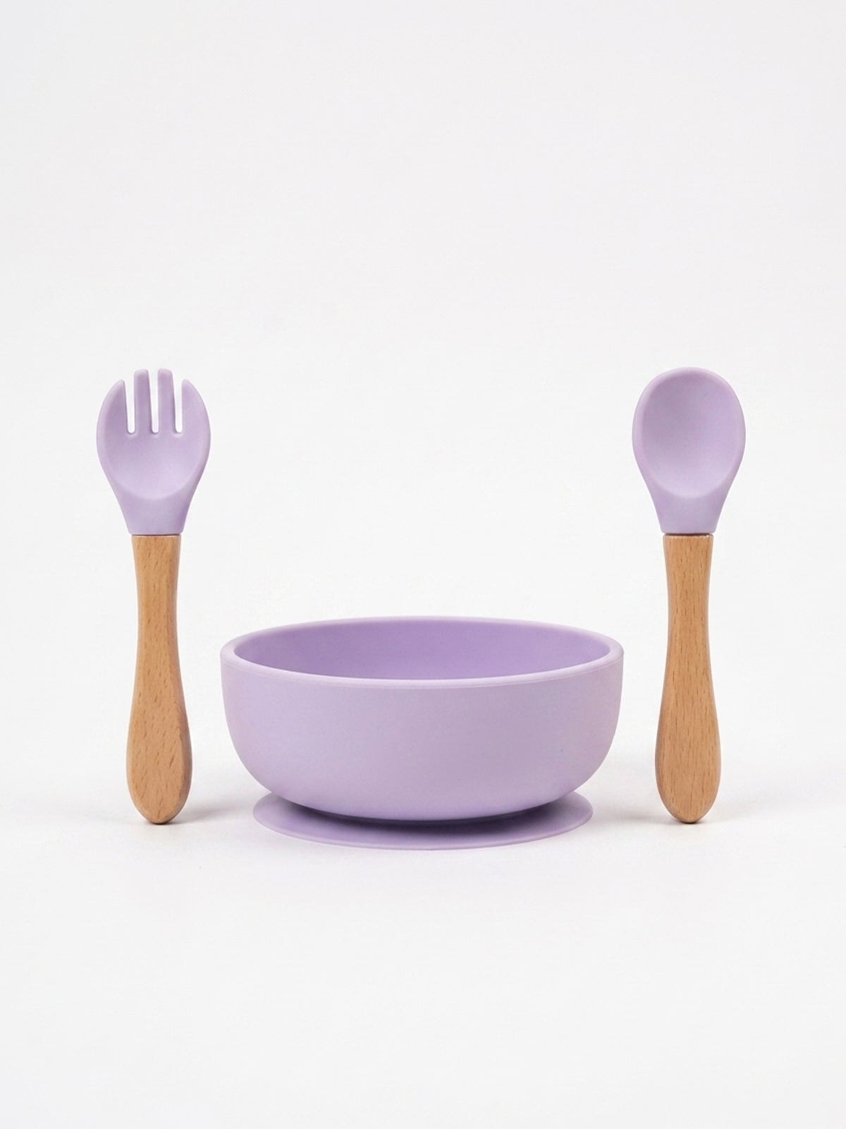 Silicone Suction Bowl Feeding Set with Spoon & Fork