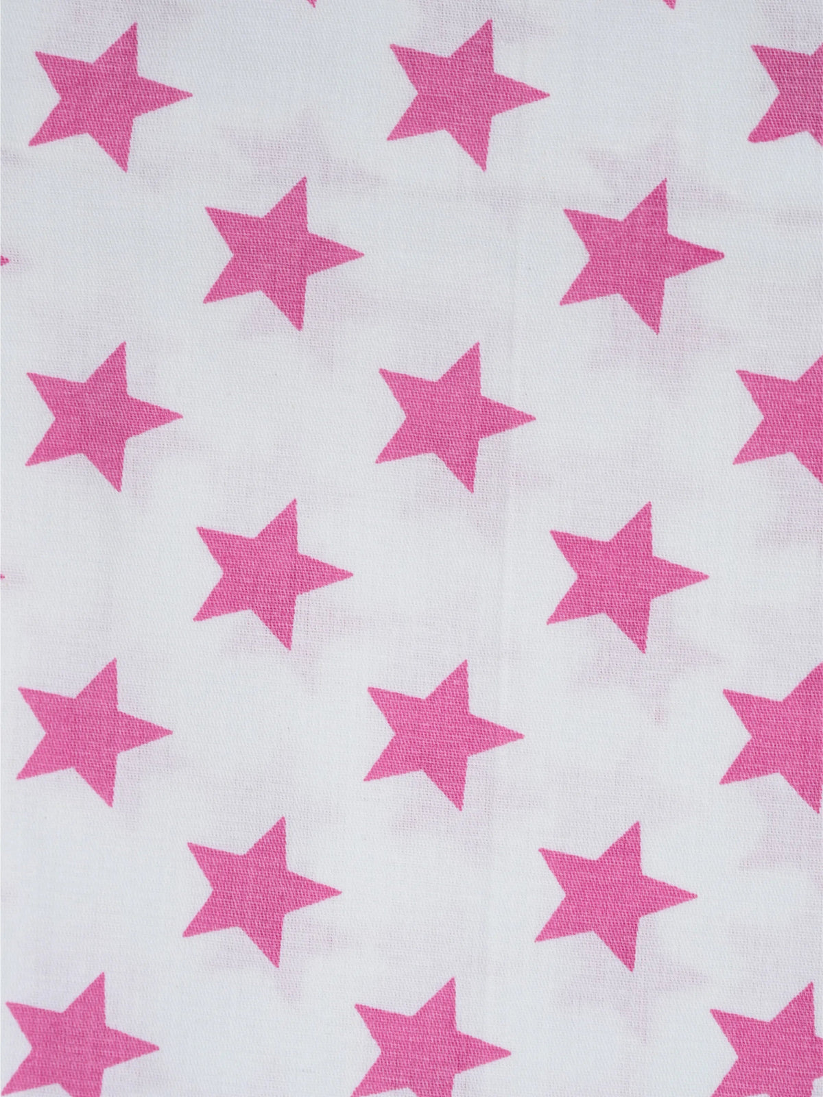 Twill Star Baby Cradle Cloth - Pink With White