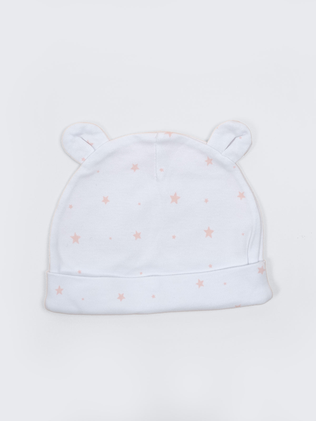 Baby Cap, Mittens & Booties Set – Pink Star Print