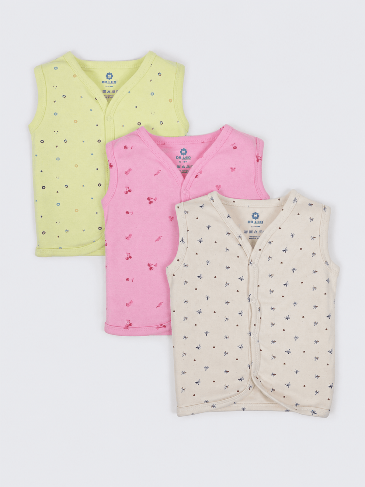 Baby Sleeveless Vest 3-Piece Combo
