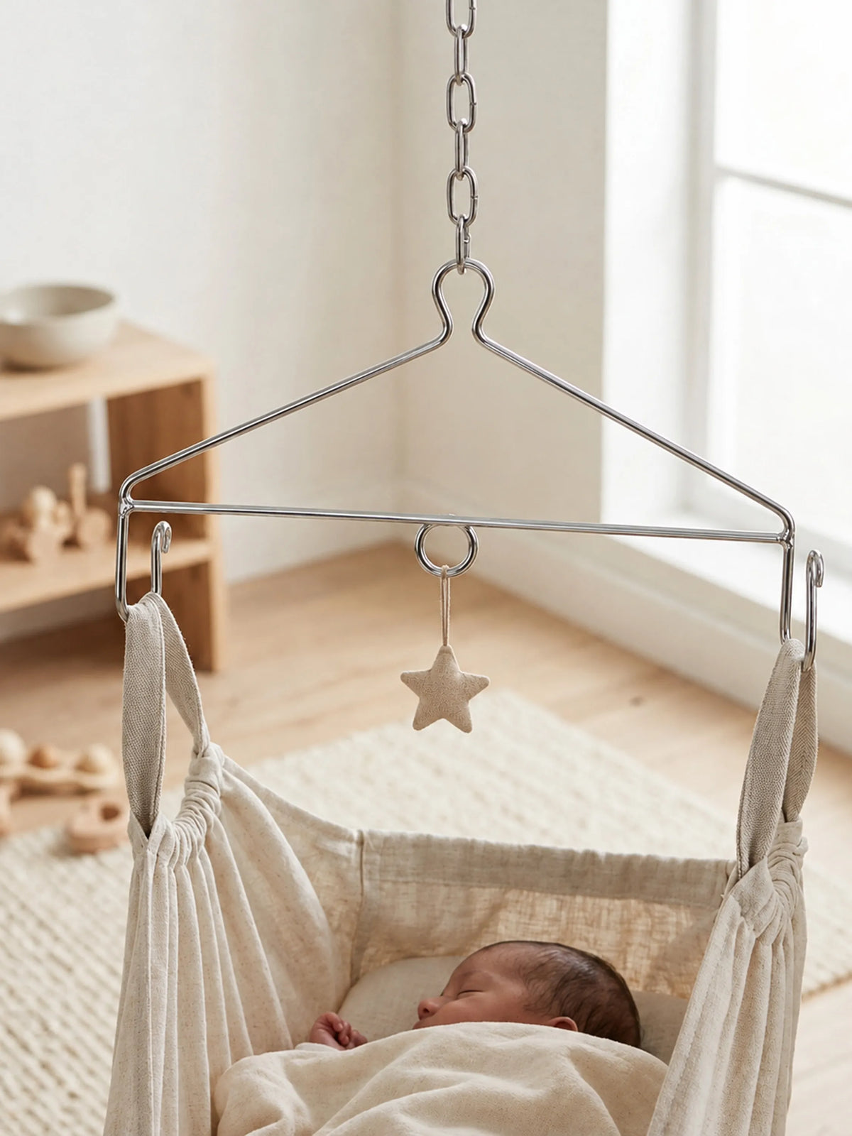Baby Cradle Hanger with Center Ring