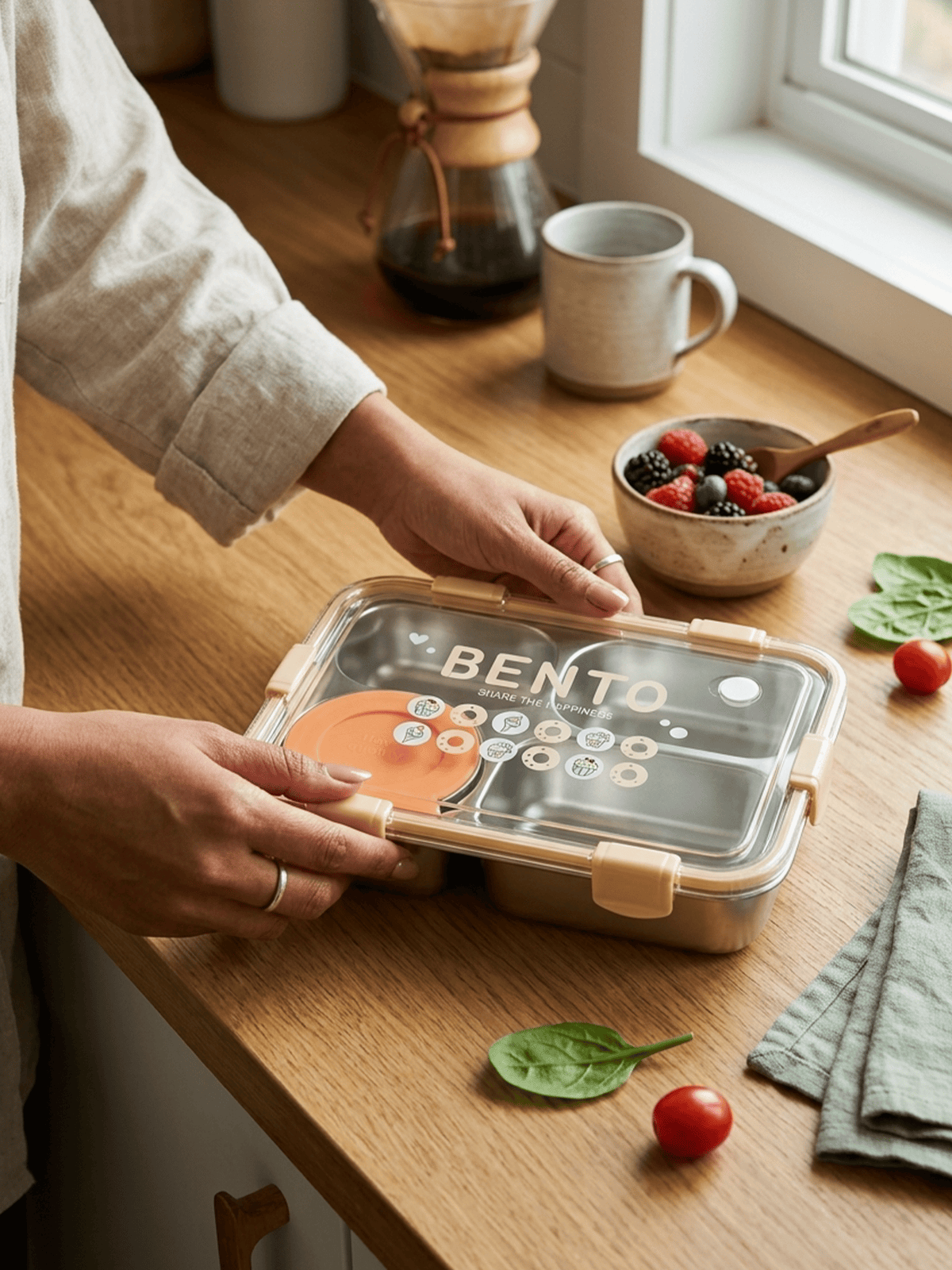 Stainless Steel Bento Lunch Box 1000ml