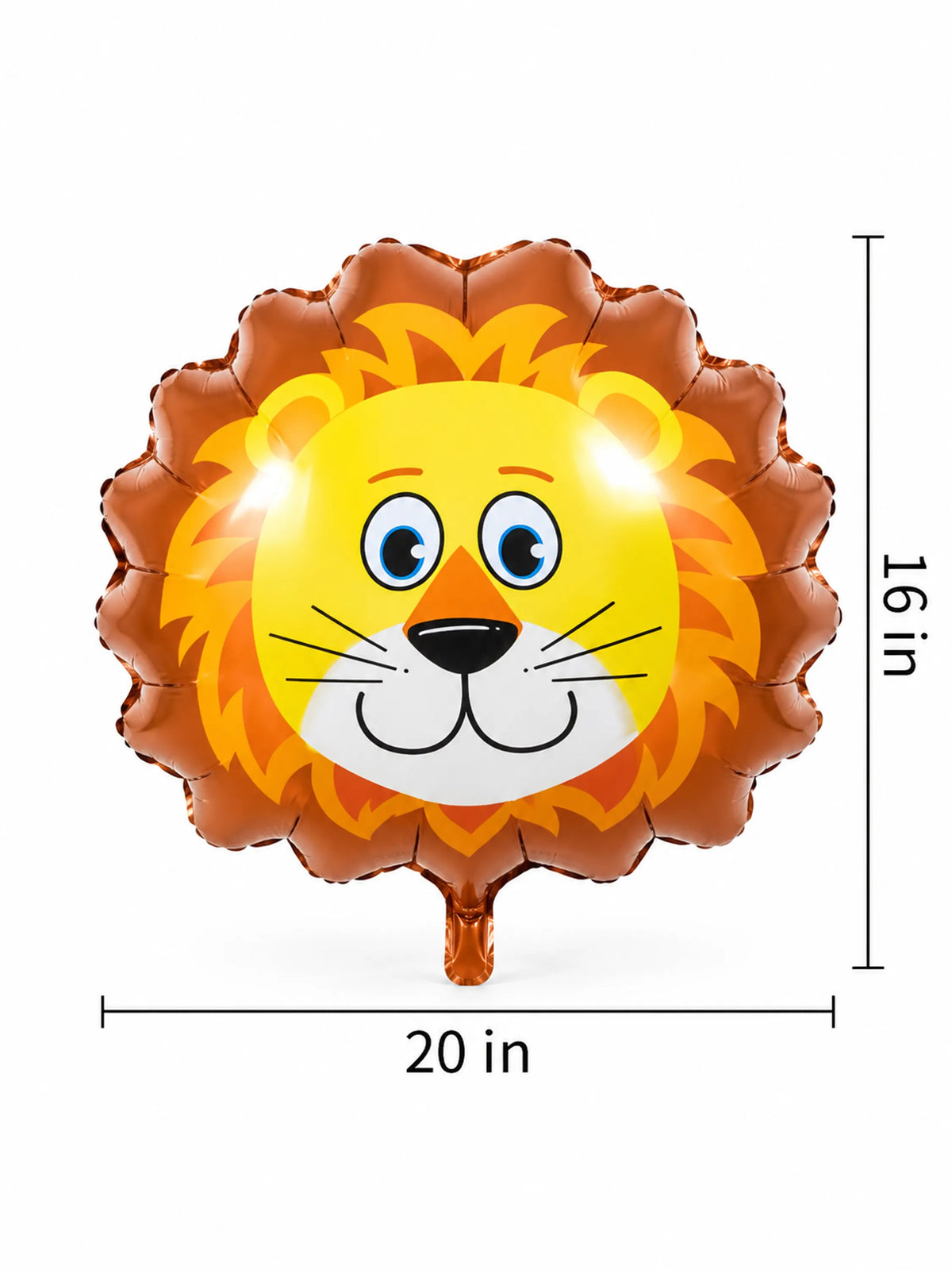 Safari Animal Face Foil Balloon Set – 8 Pcs