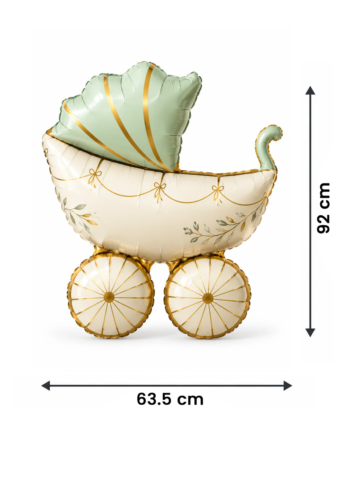 Rocking Horse Stroller Baby Shower Foil Balloon Set