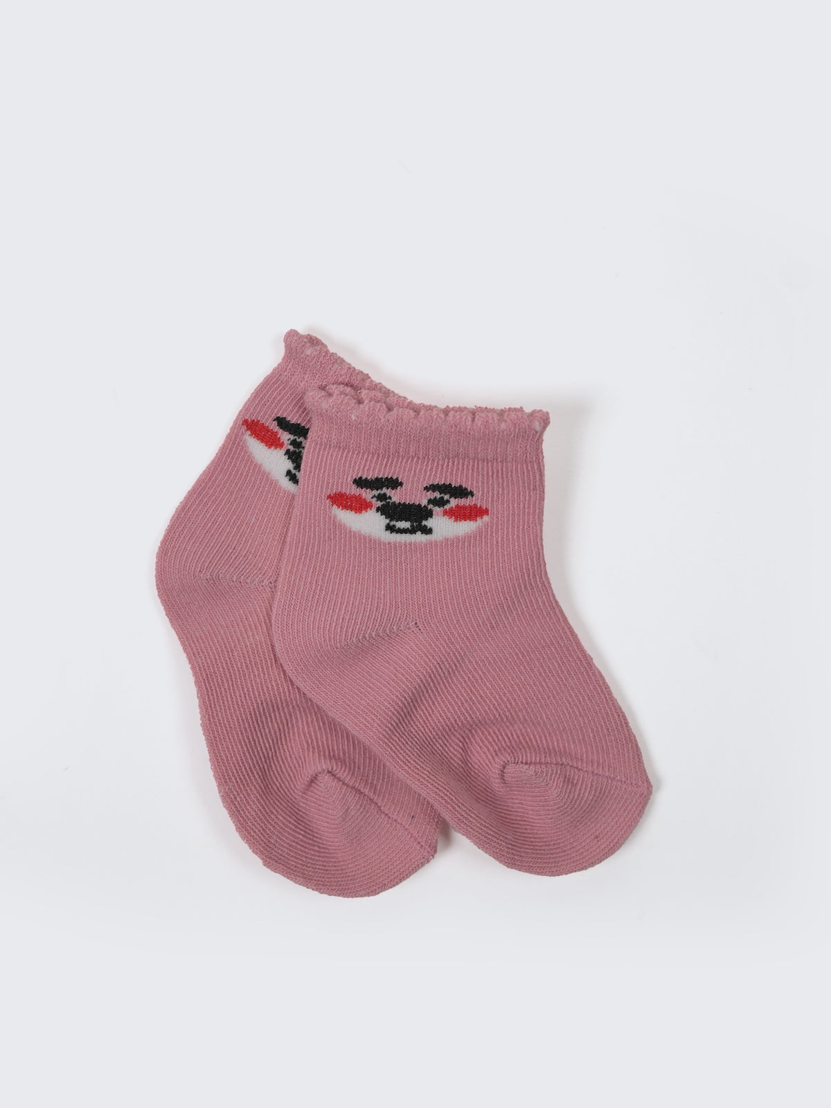 Ankle Socks Bear & Smiley Design -2 Pair Pack