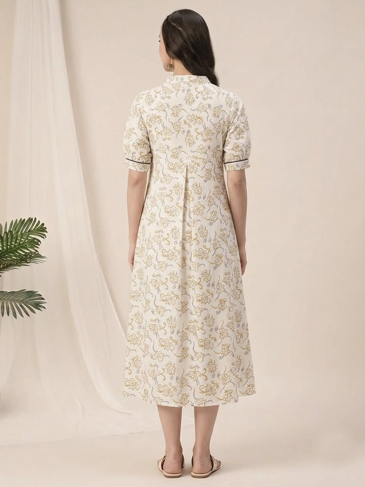 Floral Printed Maternity Feeding Dress