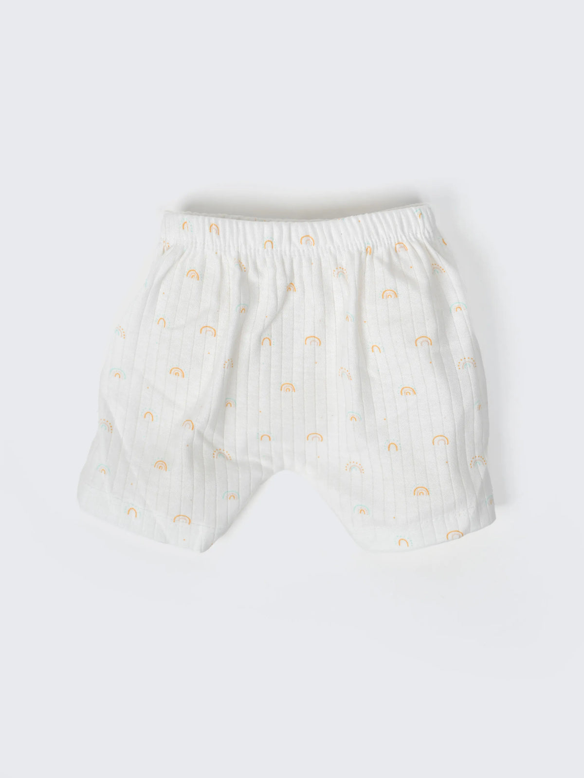 Baby Jabla & Shorts  – White Rainbow Print