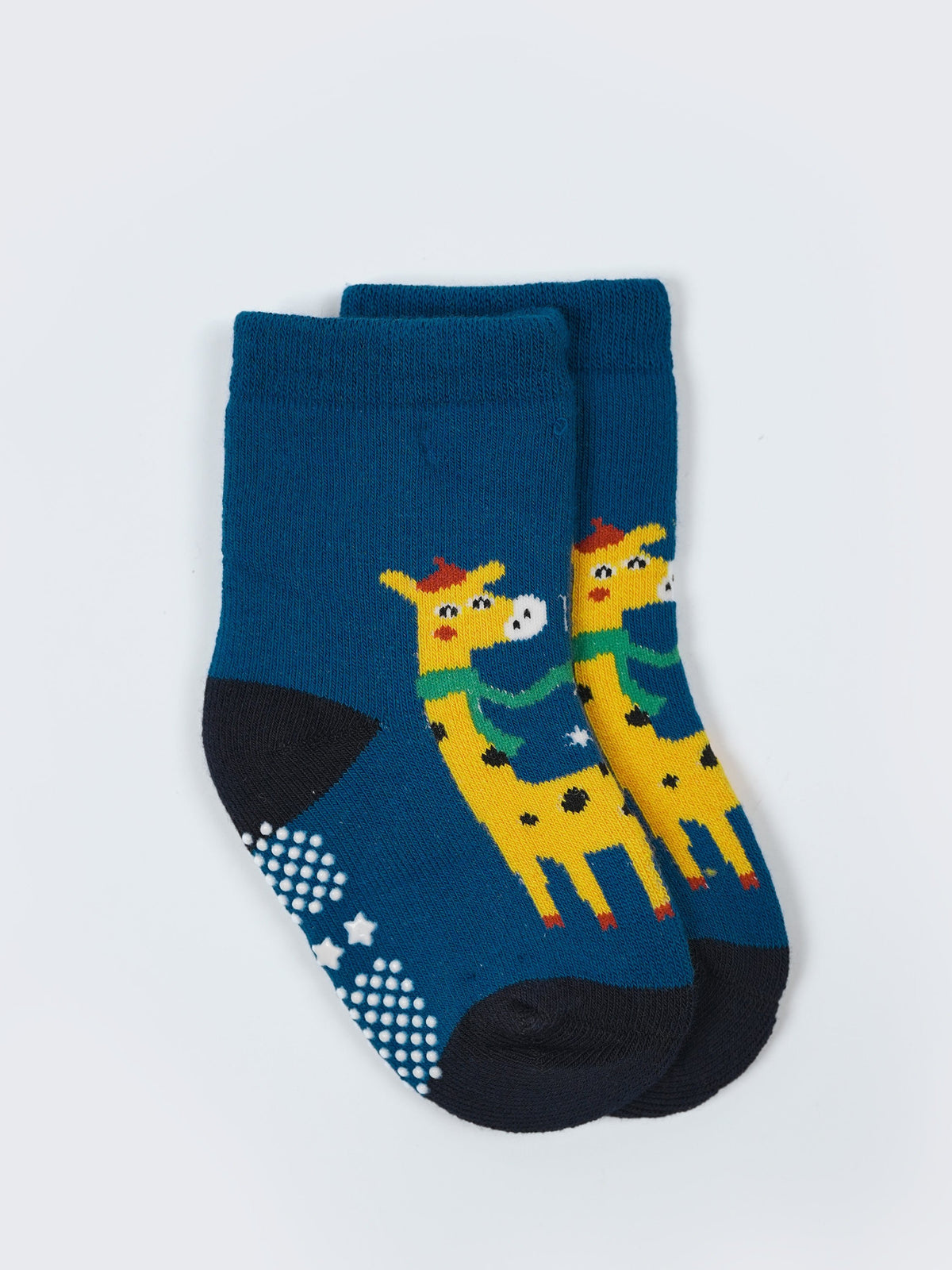 Kids Anti-Slip Cotton Crew Socks – 2 Pack