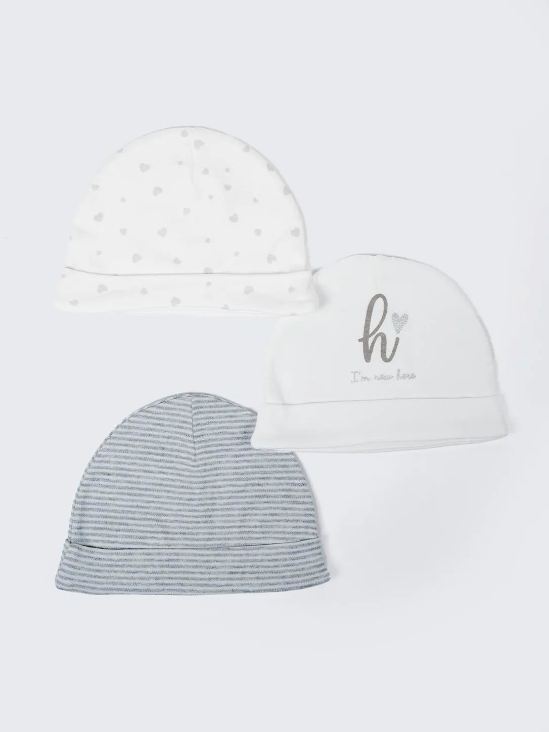 Baby Soft Breathable Cotton Cap 3 Pack